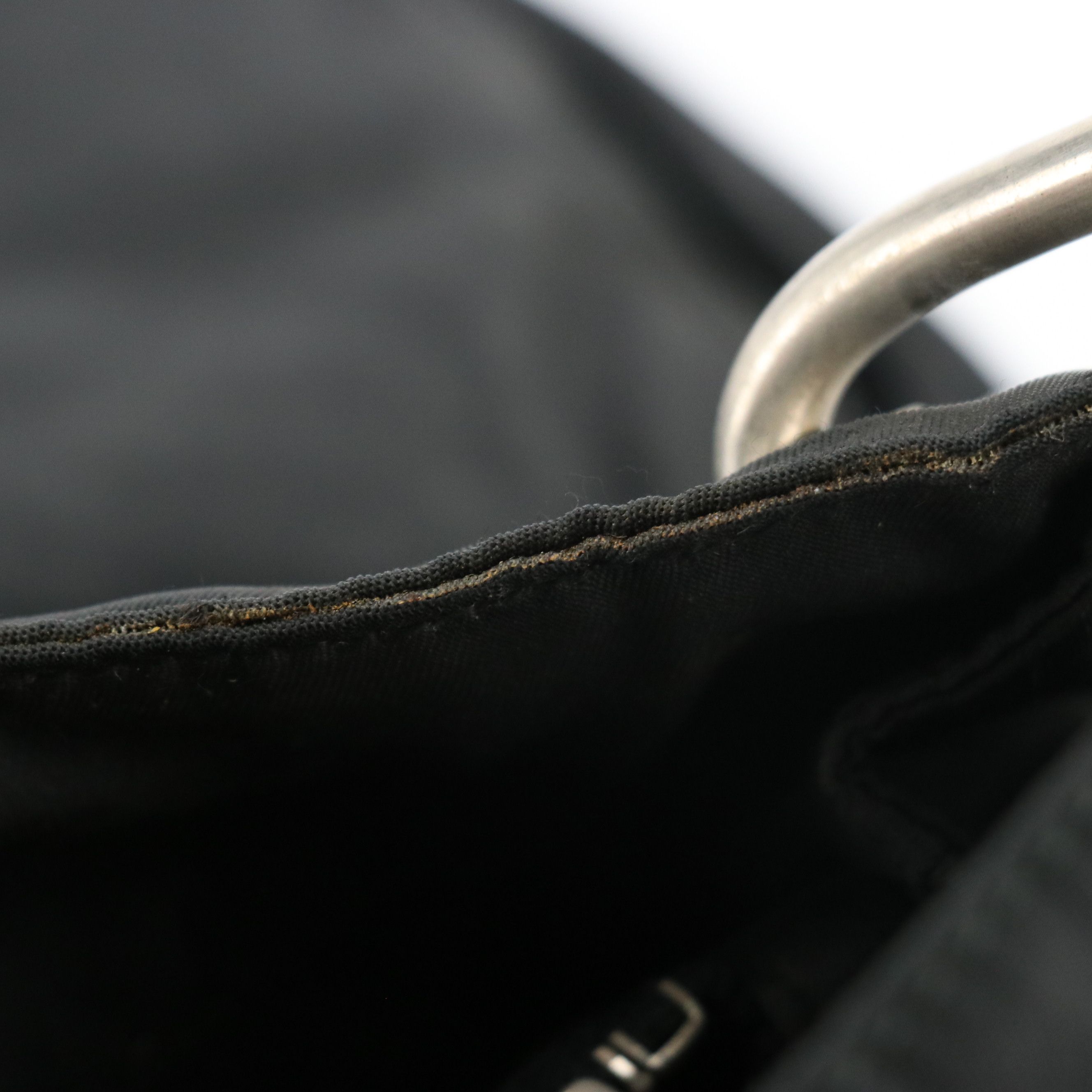 Prada Middle Zip Tote Bag in Black Tessuto Nylon