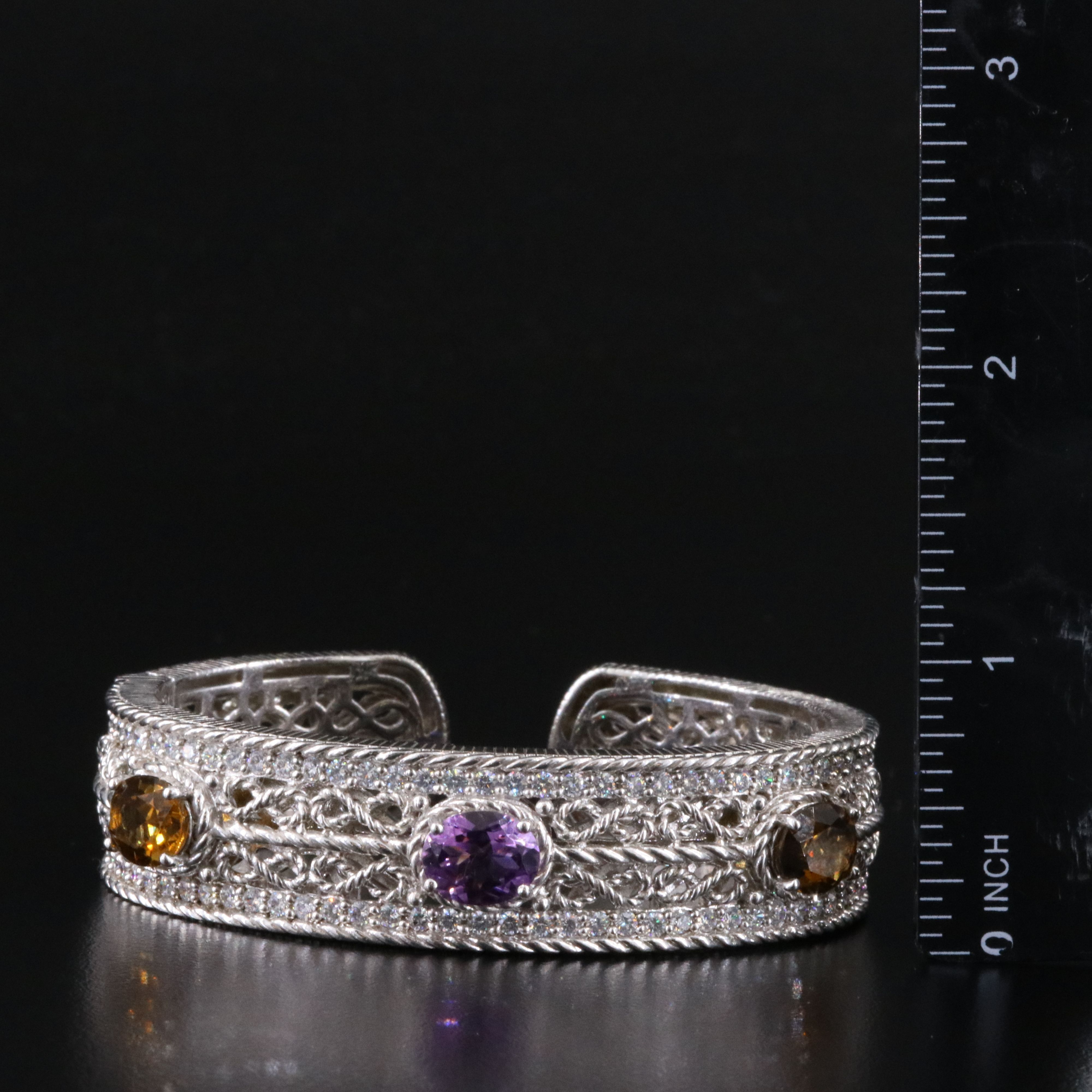 Judith Ripka Sterling Bracelets Including Amethyst, Citrine and CZ
