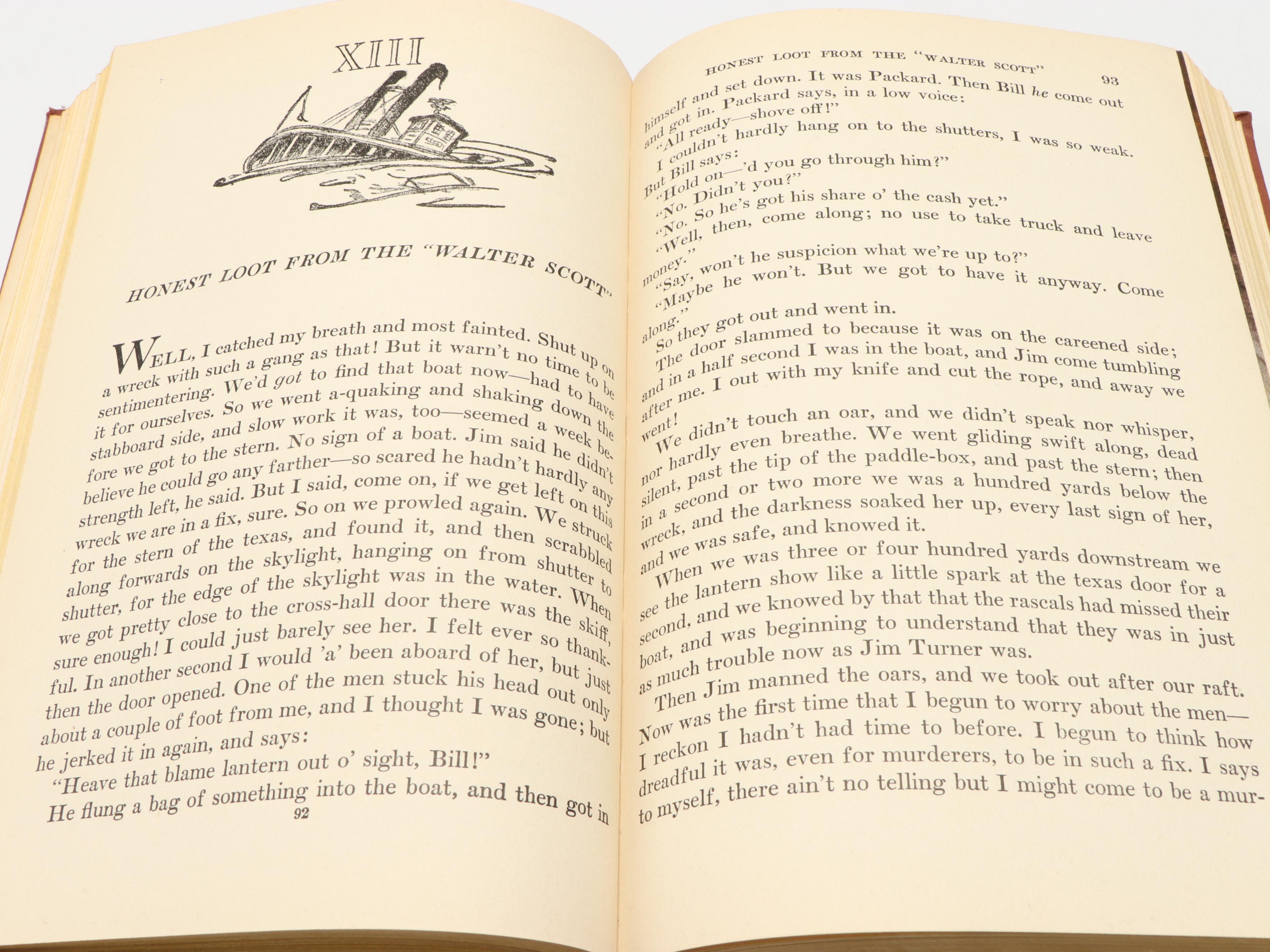 Norman Rockwell Illustrated "The Adventures of Huckleberry Finn" by Mark Twain