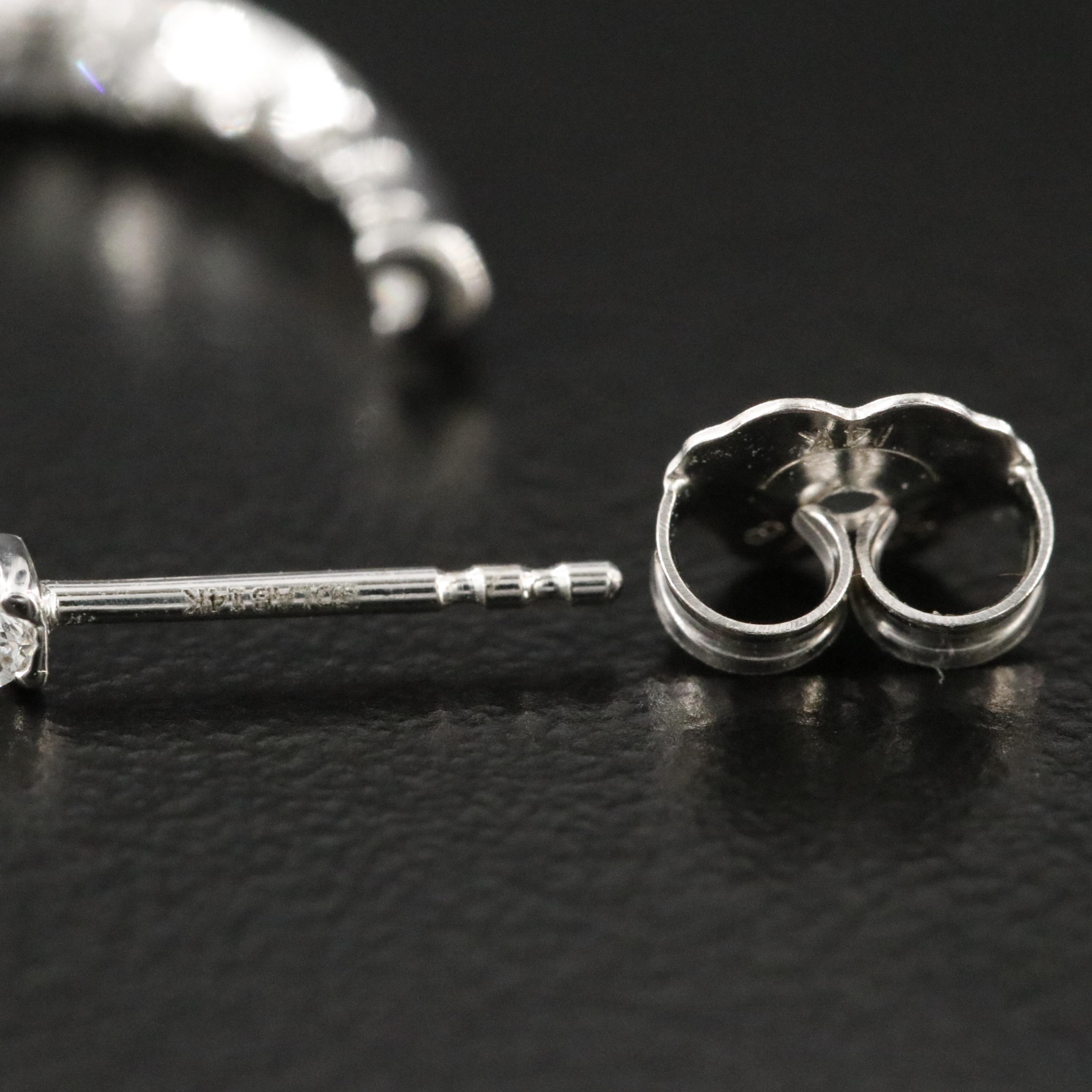 14K 1.31 CTW Lab Grown Diamond J Hoop Earrings