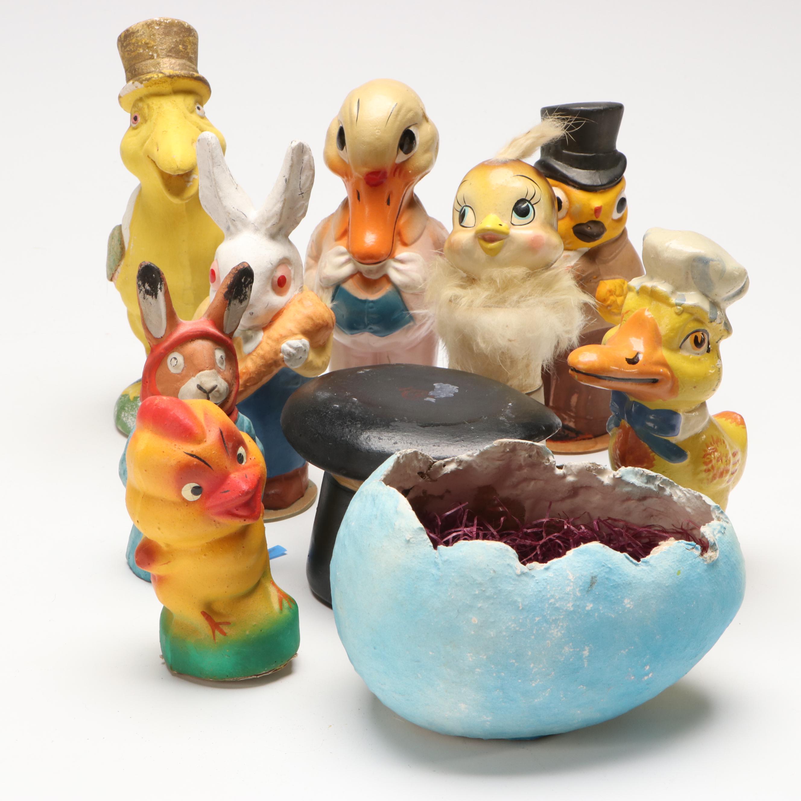 German and Other Easter Candy Containers, Mid-20th Century