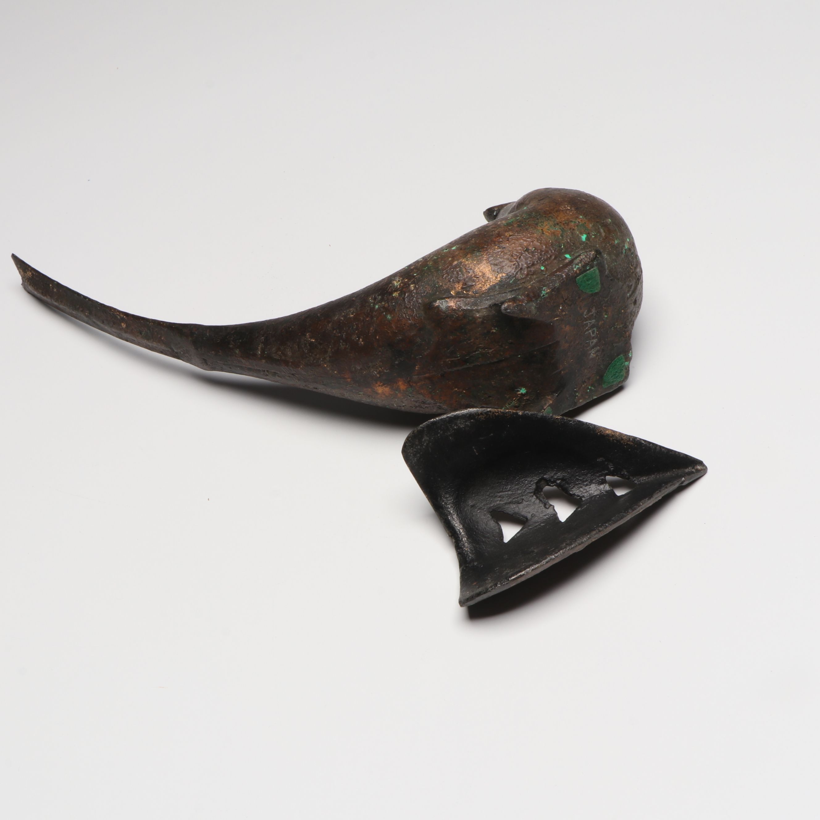 Japanese Cast Iron Koro Bird Incense Burner