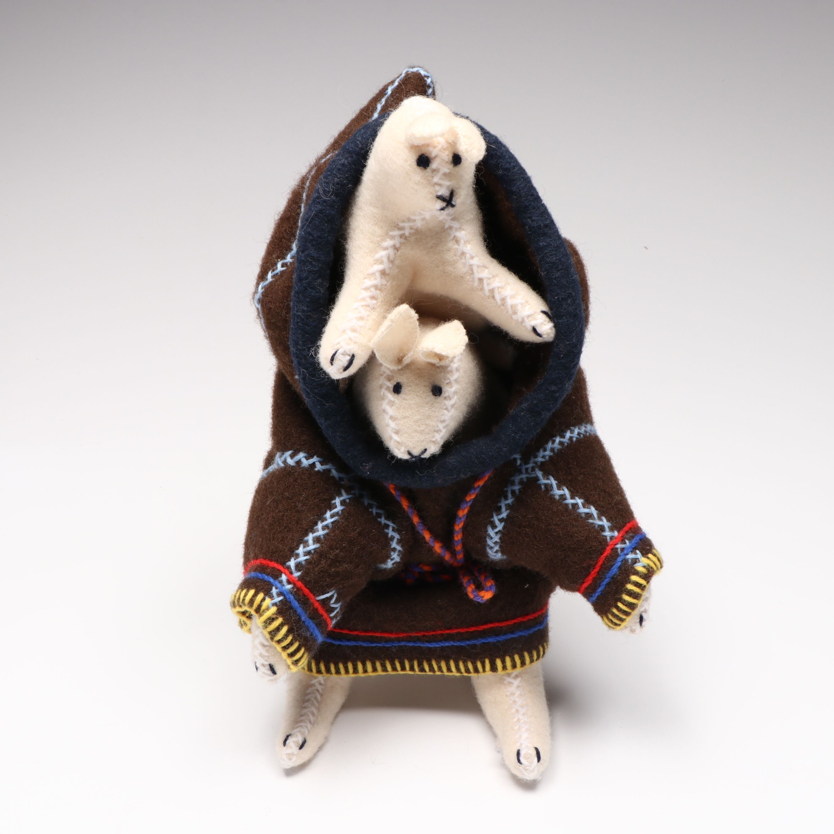 Handmade Inuit Wool Rabbit Stuffed Animals