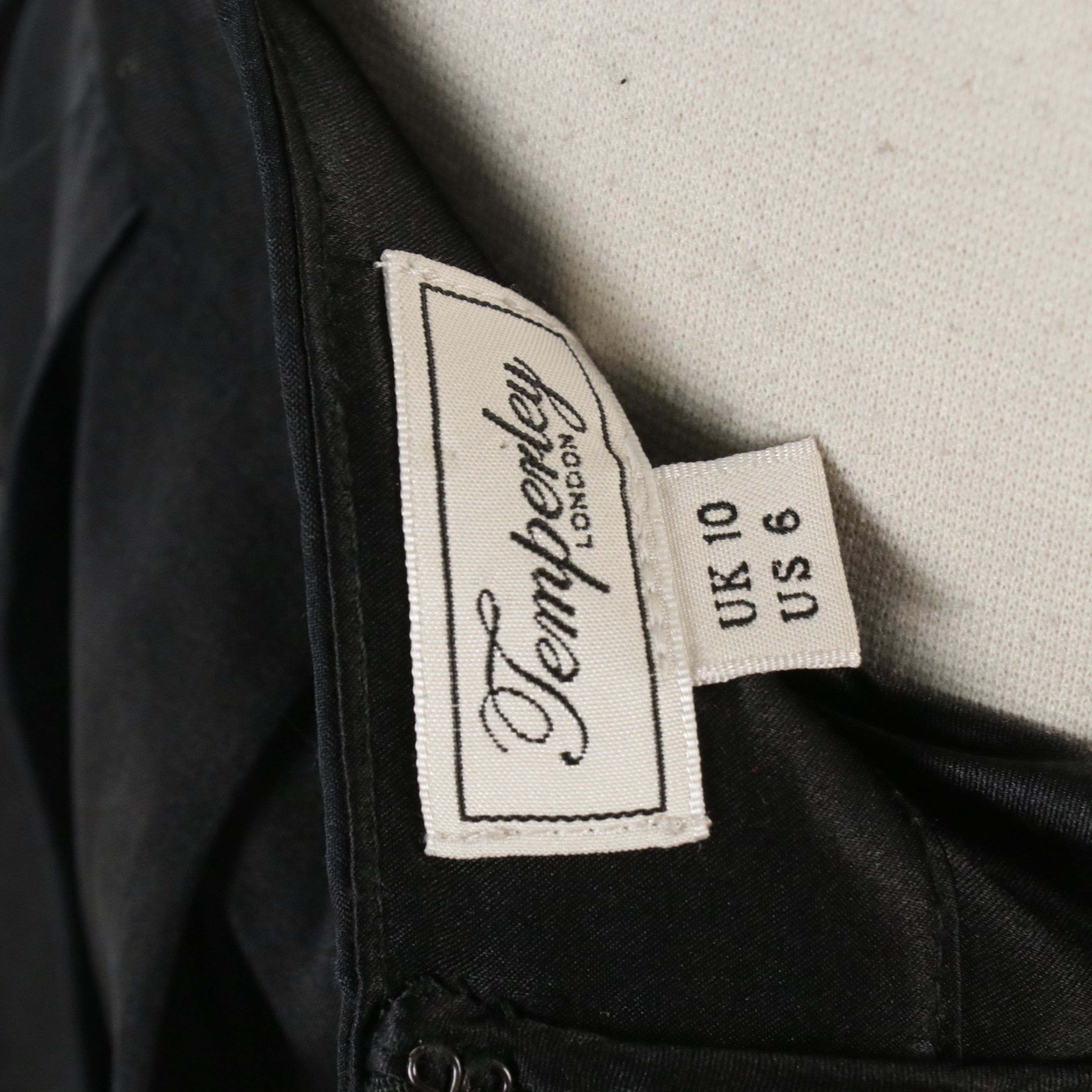 Temperley London Black Tiered Silk Skirt with Lace Detailing