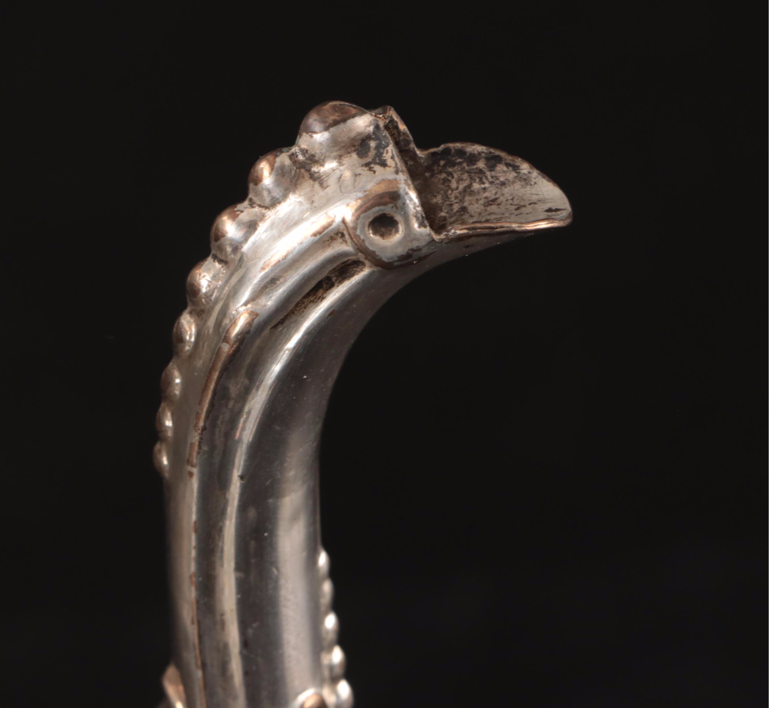 Silver Plate Portrait Medallion Swing Basket with Wooden Handled Coffee Pot