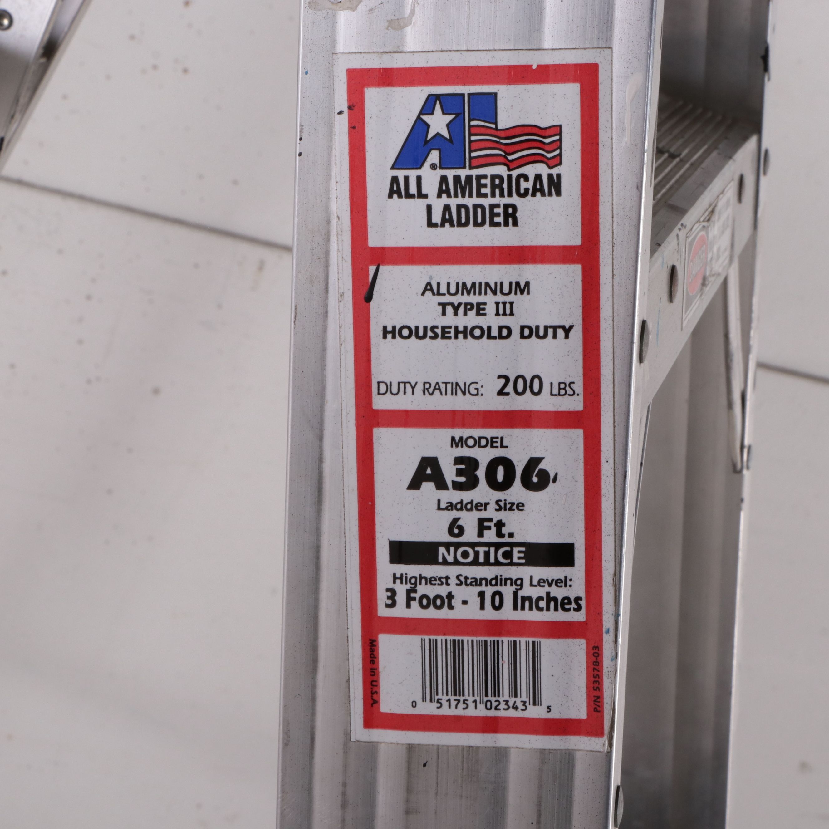 All-American Ladder 6' Step Ladder with Other Aluminum Ladders
