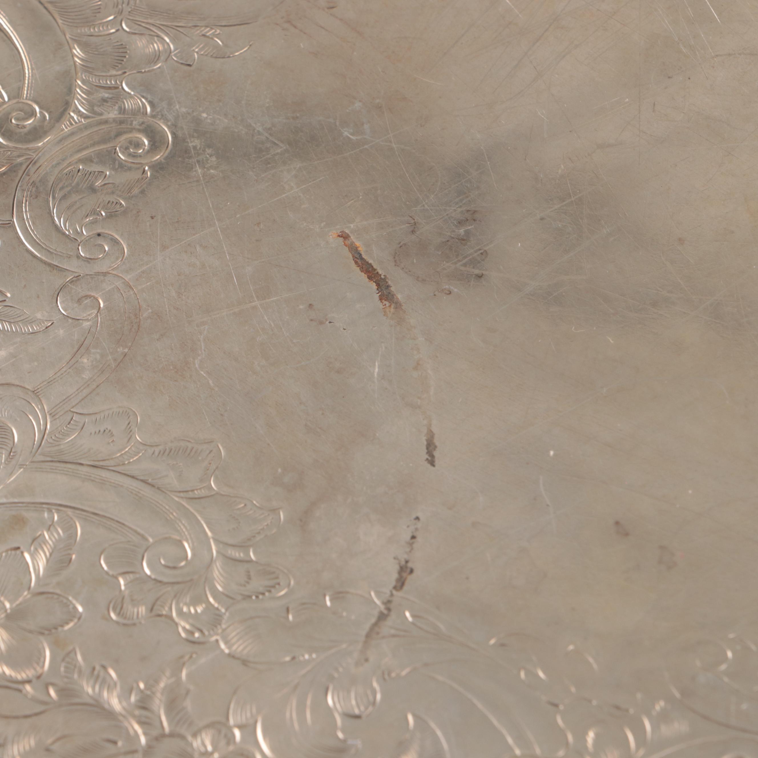 George III / Regency London Sterling Silver Footed Salver, Early 19th Century