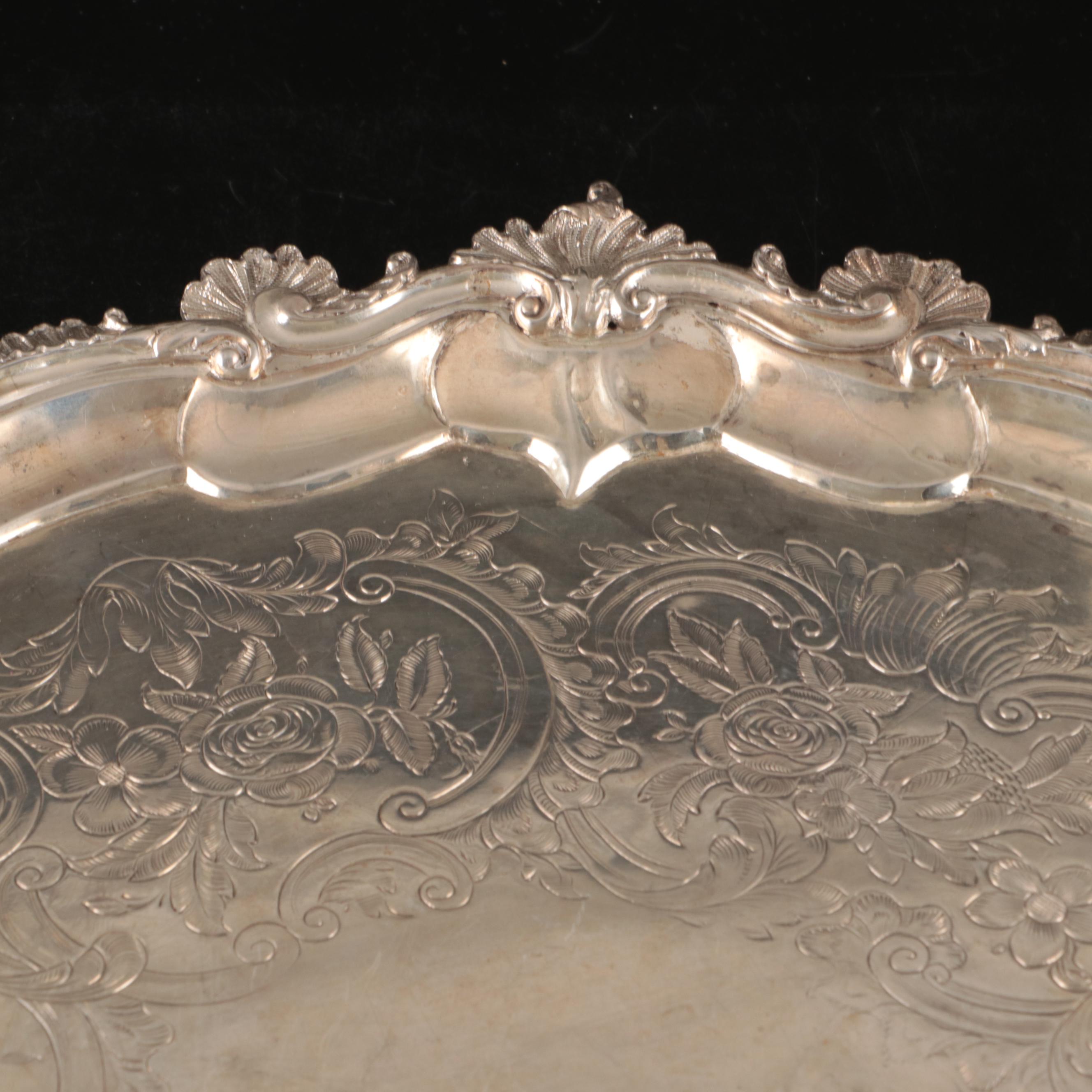 George III / Regency London Sterling Silver Footed Salver, Early 19th Century