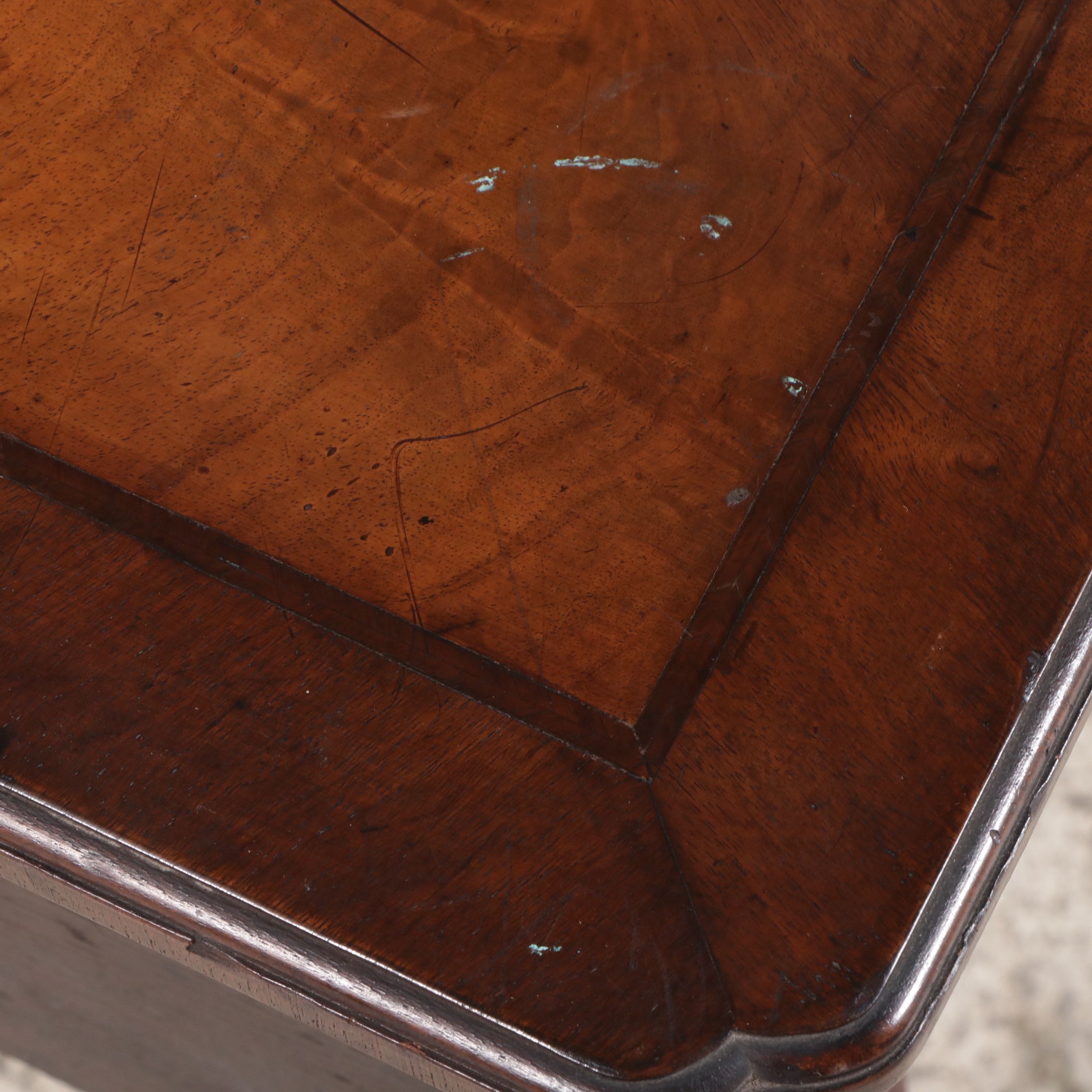 Queen Anne Style Walnut and Burl Lowboy Table