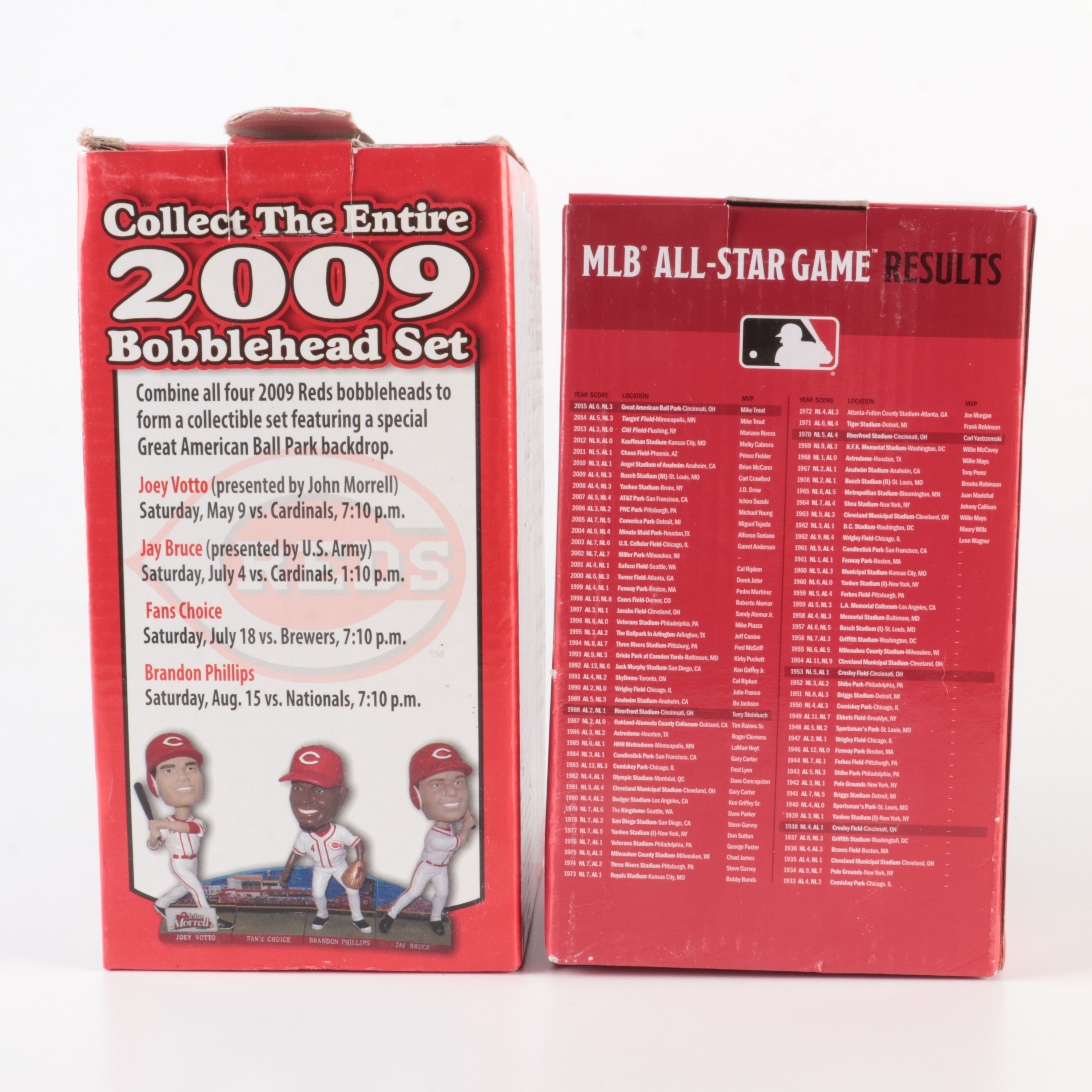Six Cincinnati Bengals and Cincinnati Reds Bobbleheads
