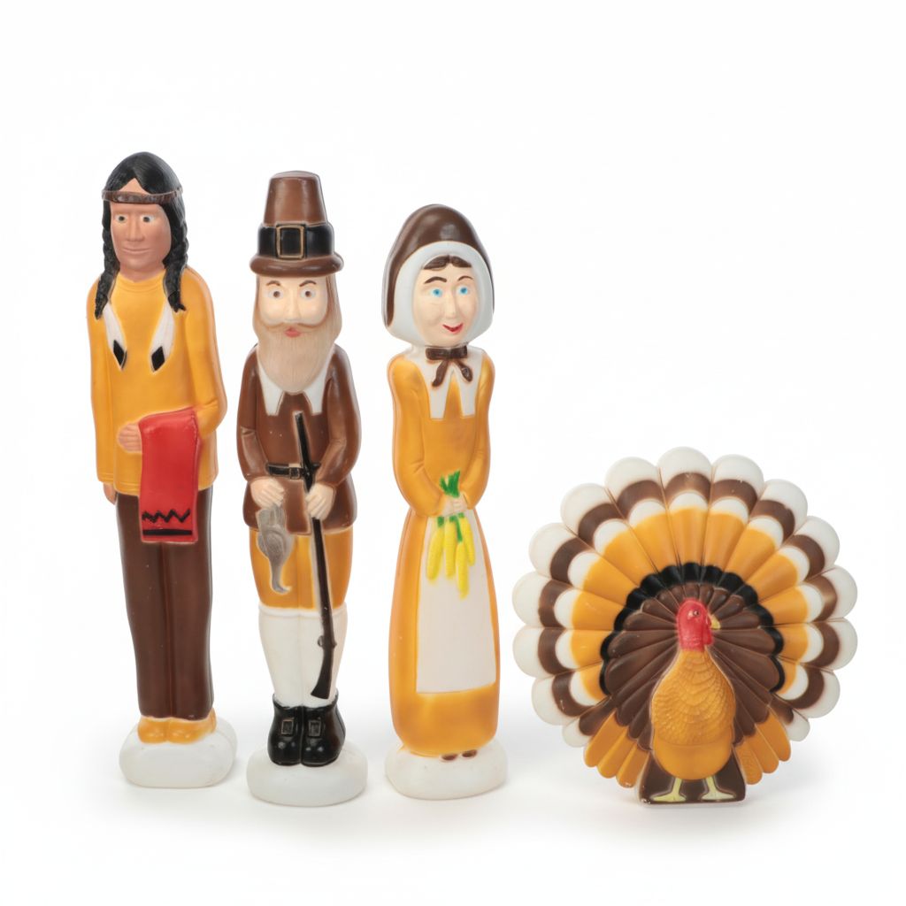 Thanksgiving Inspired Illuminating Blow Mold Décor, Late 20th Century