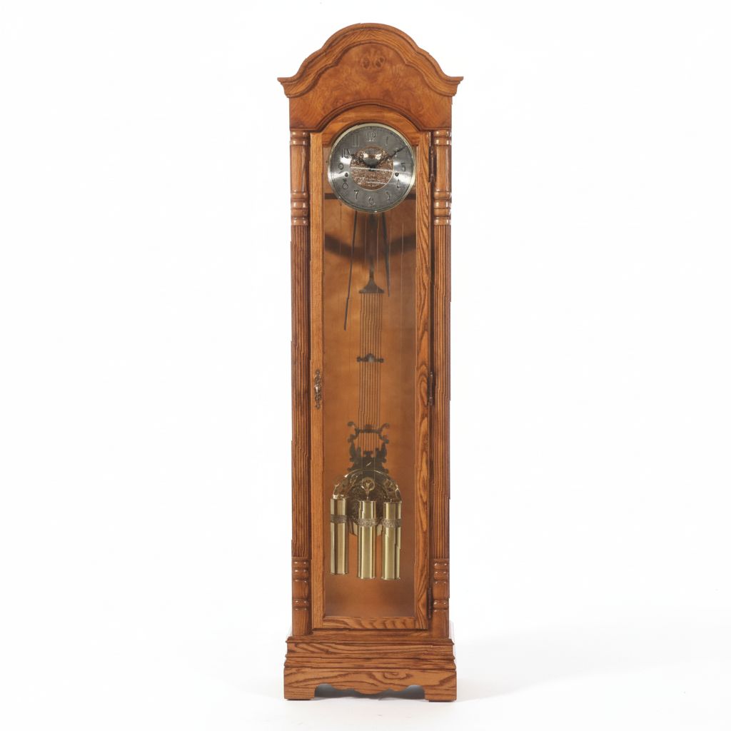 Howard Miller Oak and Burl Grandfather Clock