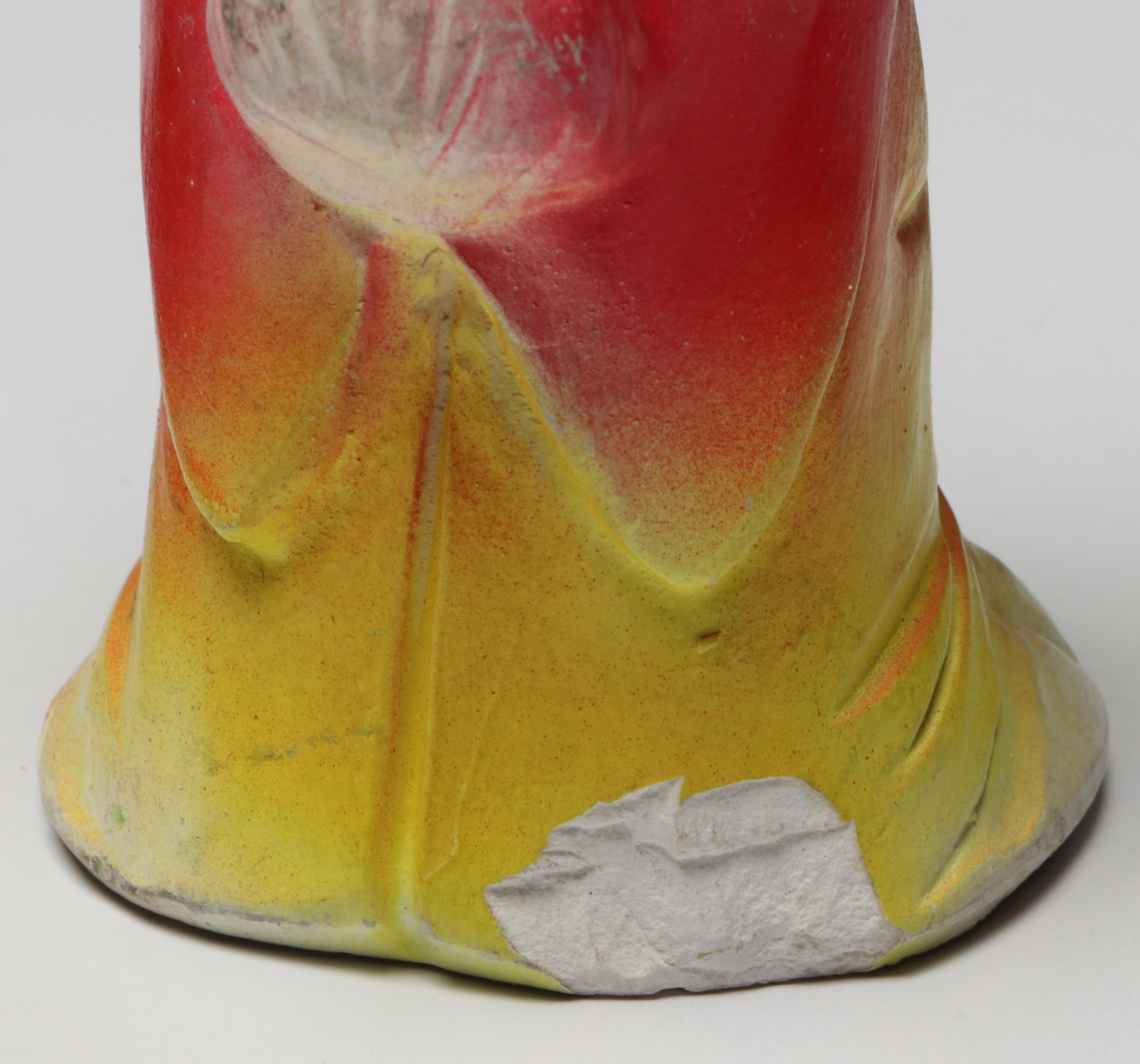 Chalkware Easter Bunny, Chick and Rooster Figurines, Mid-20th Century