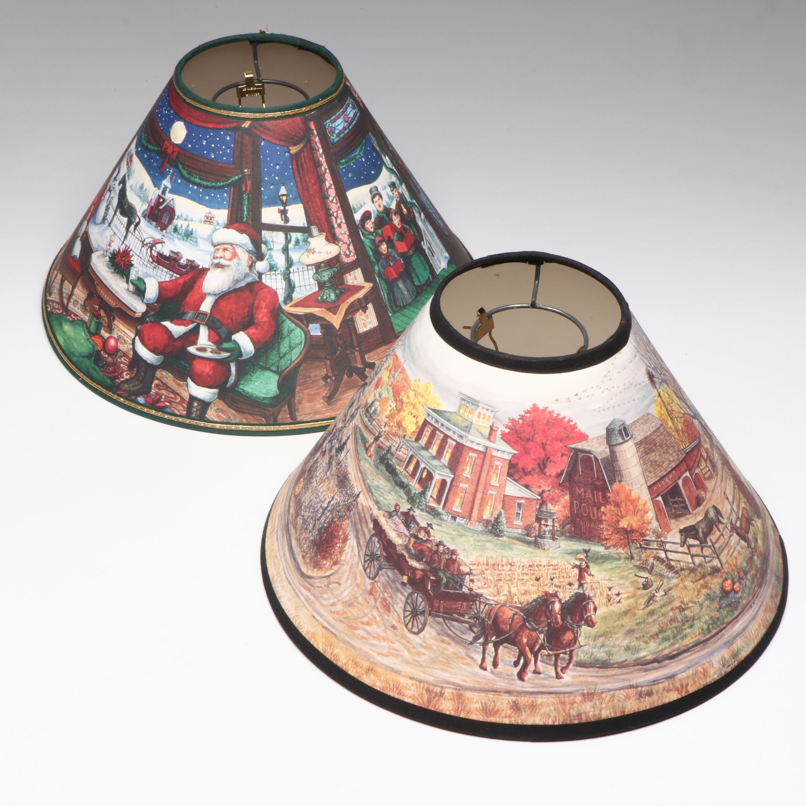 Vintage Thanksgiving, Christmas and Floral Lampshades