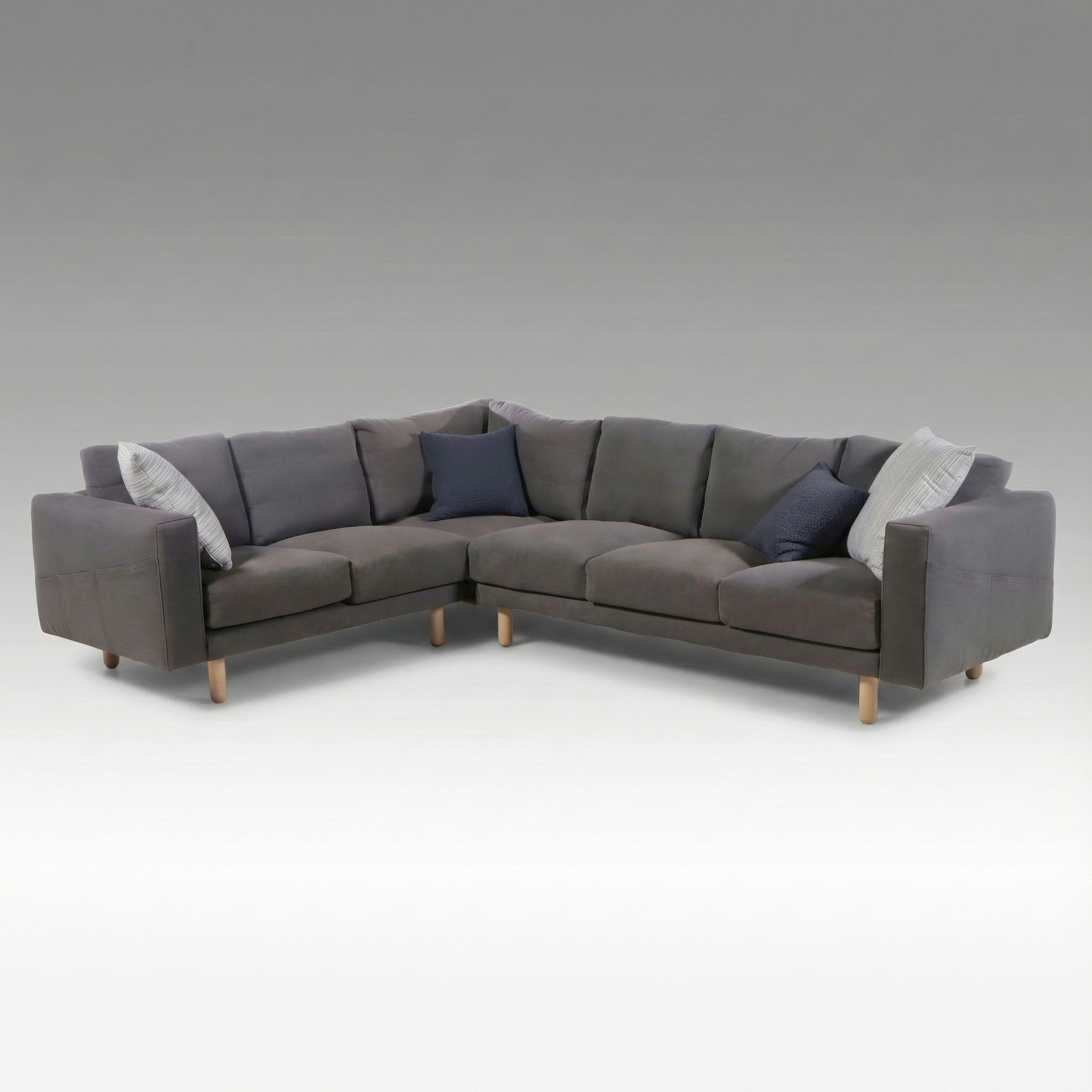 IKEA Scandinavian Modern Style Upholstered Sectional Sofa