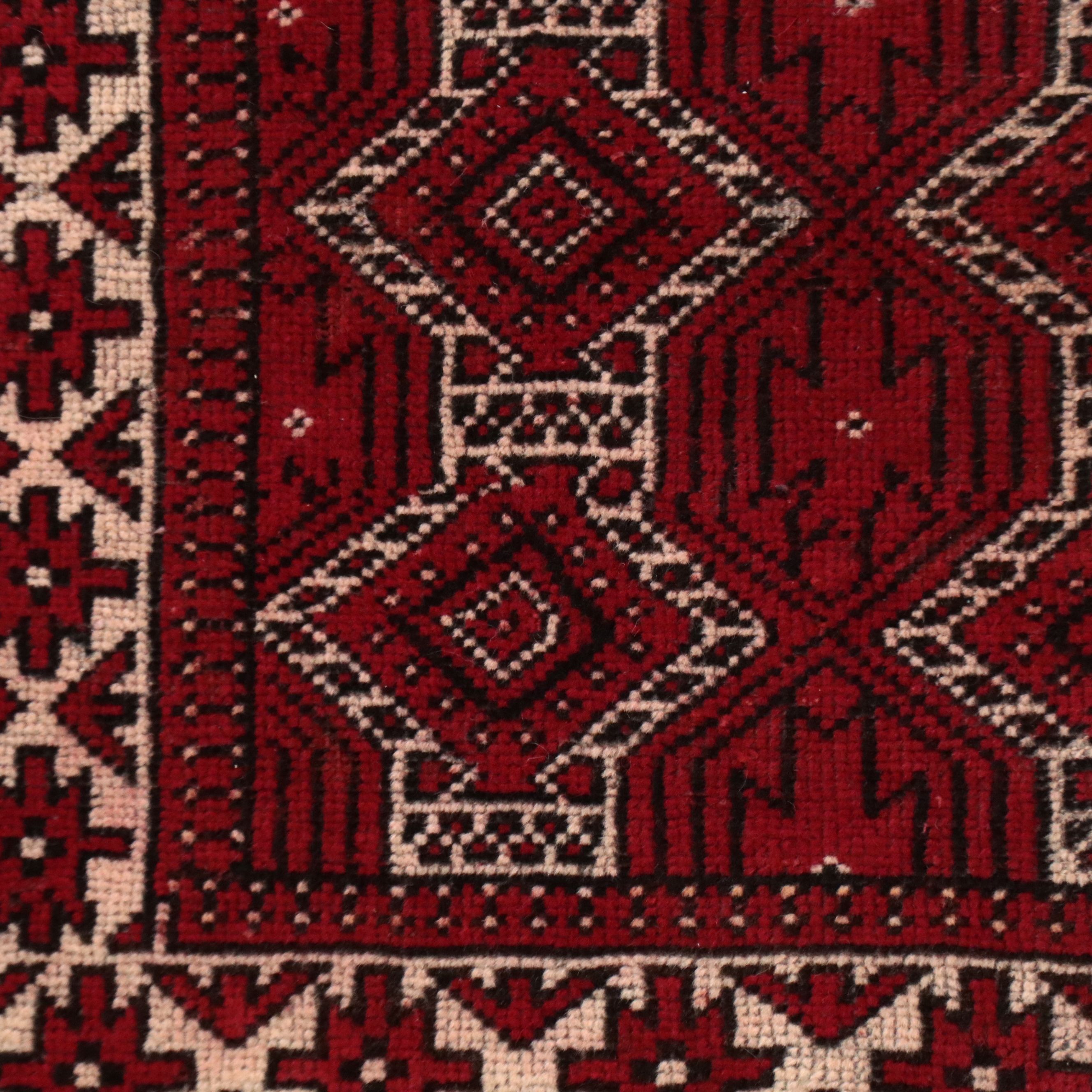 4' x 6'10 Hand-Knotted Afghan Baluch Area Rug