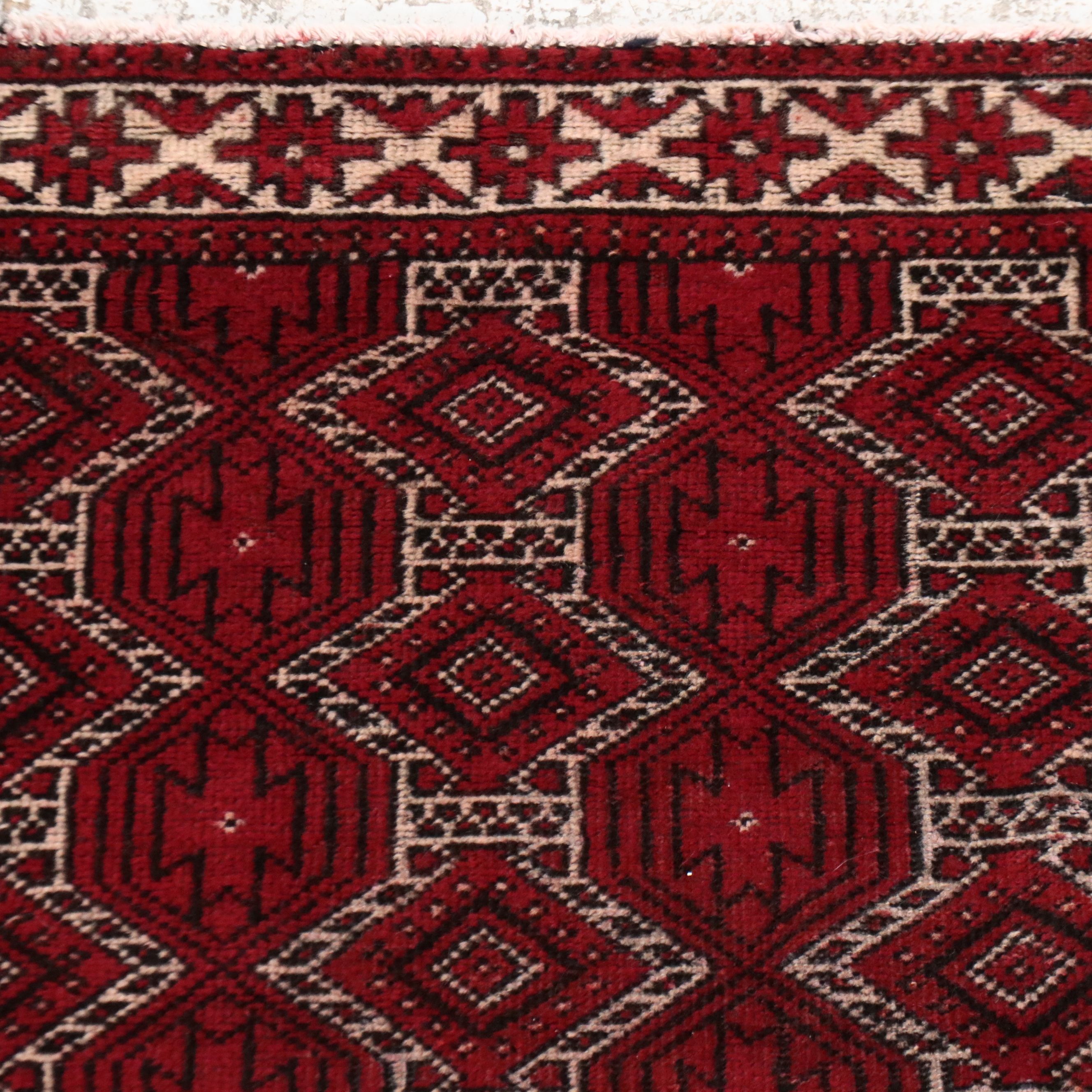 4' x 6'10 Hand-Knotted Afghan Baluch Area Rug