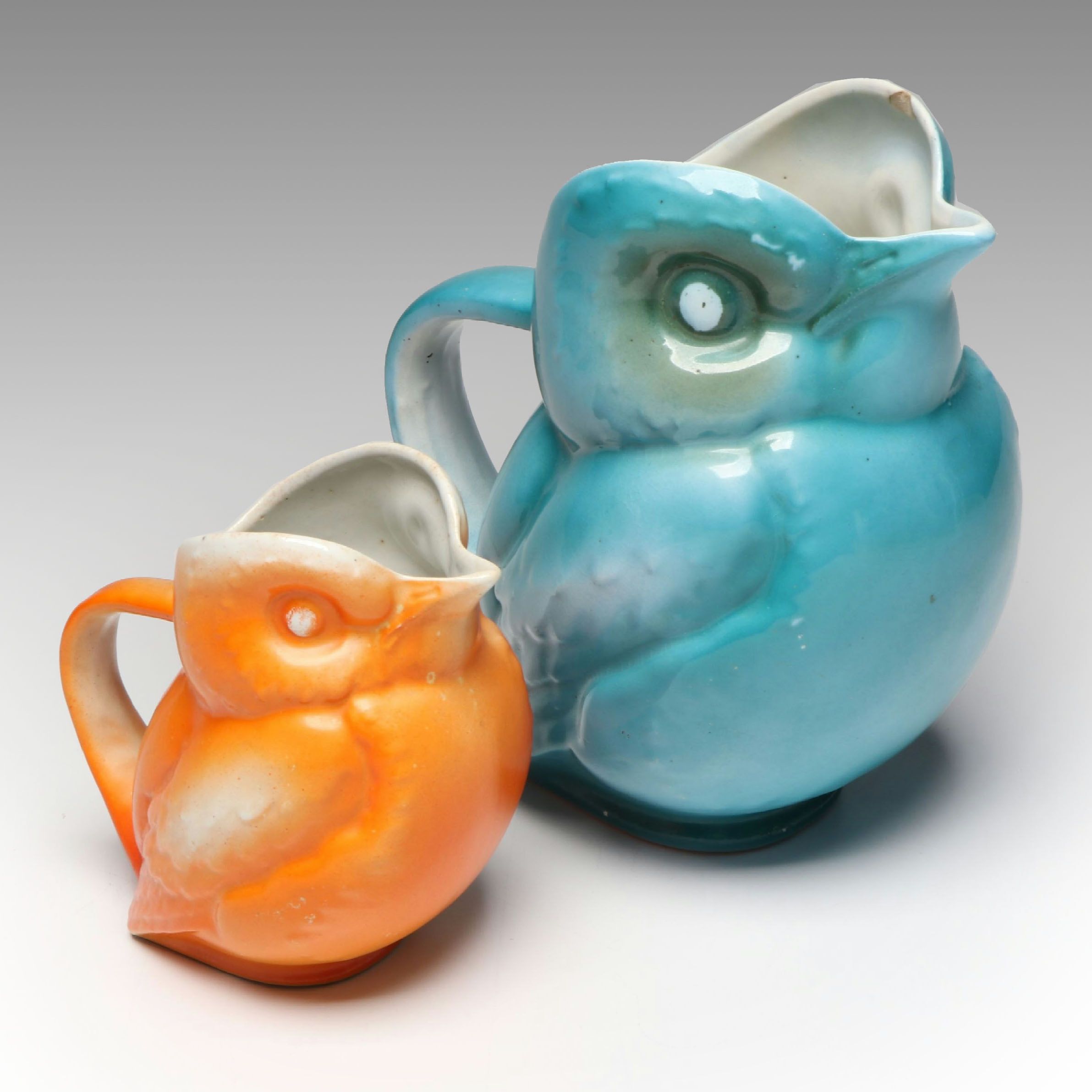 Sèvres French Porcelain Bird Pitchers, 1830s
