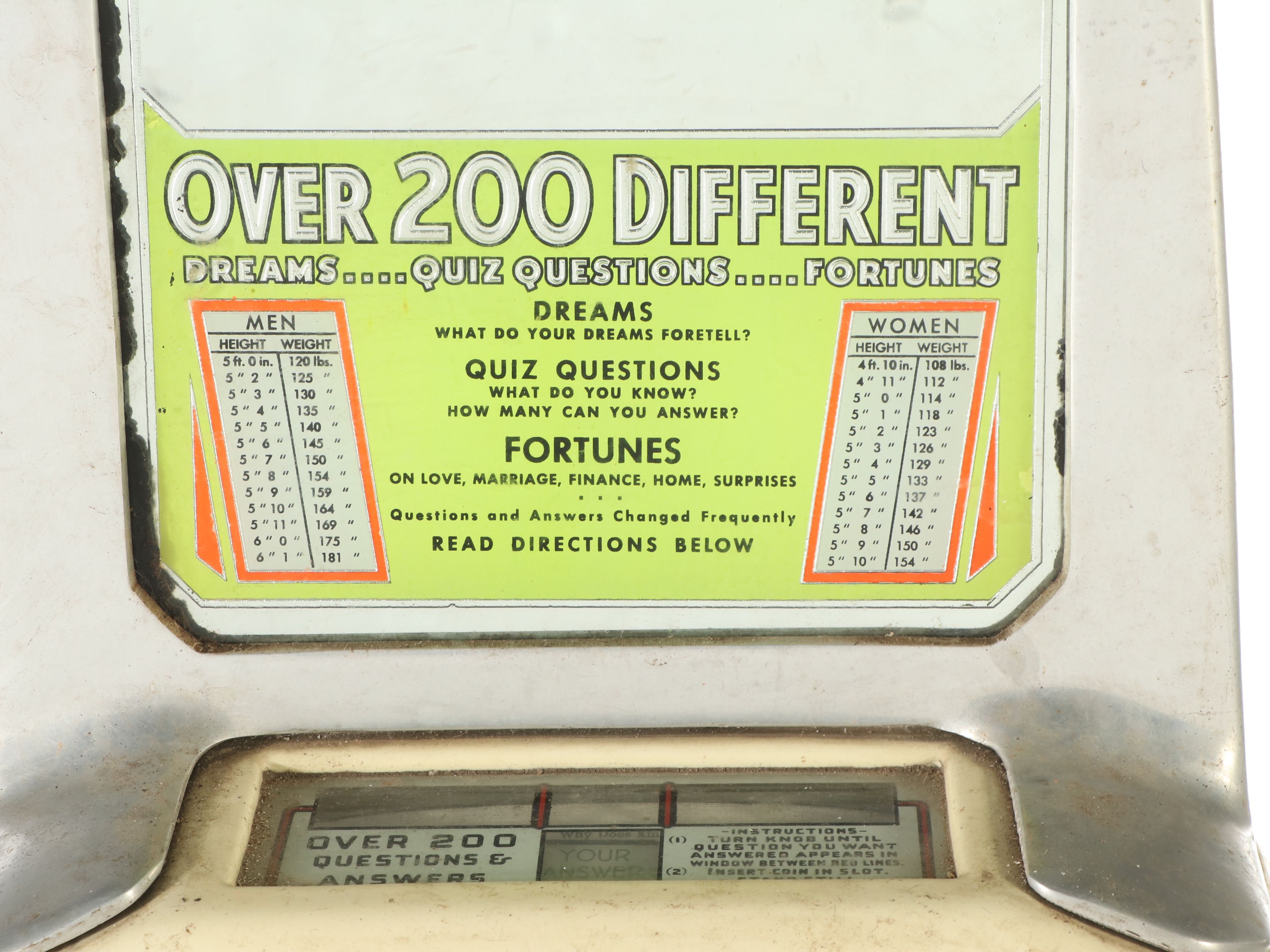 Watling "How Much Do You Weigh" Fortune Telling Scale, Mid-20th Century