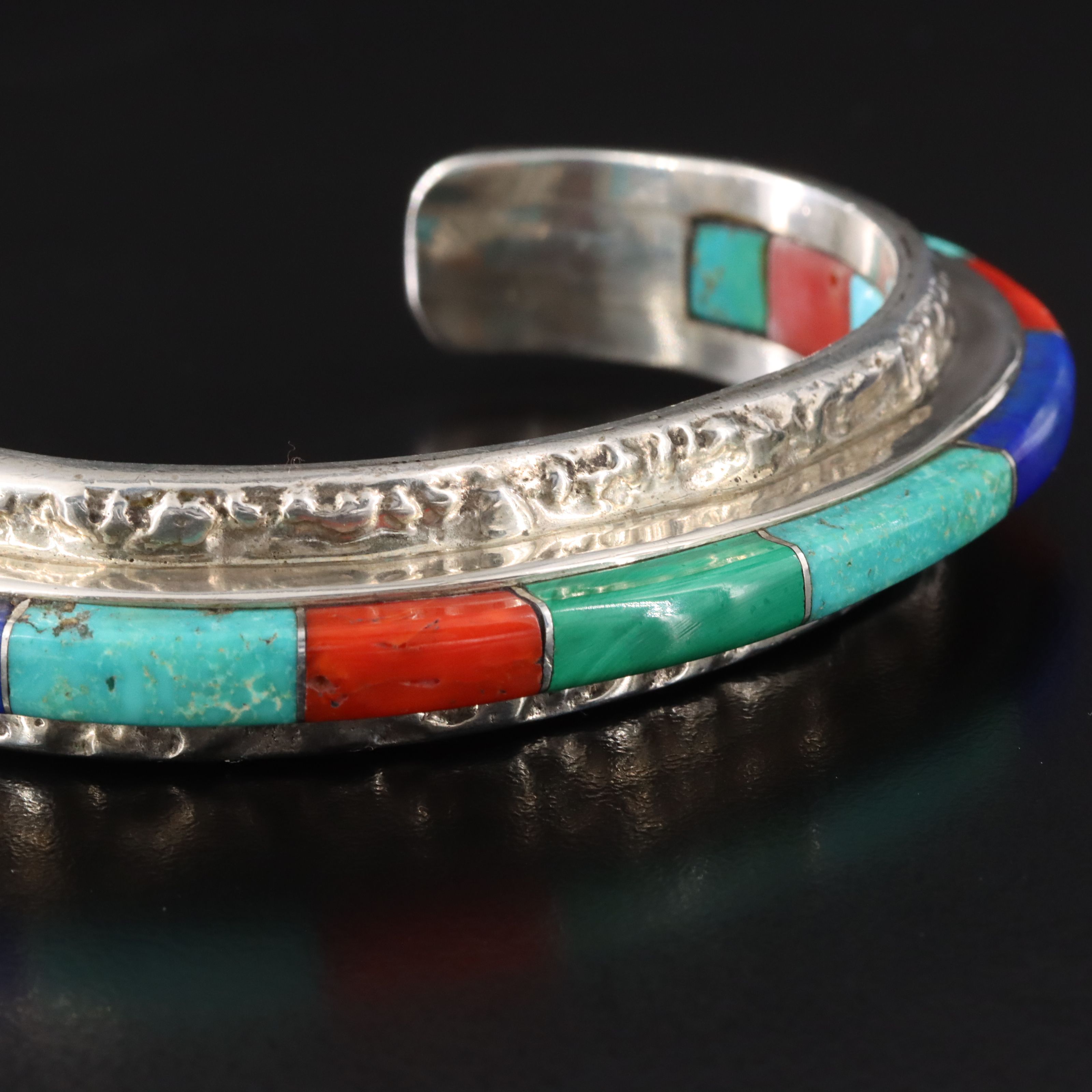 Ben Nighthorse Campbell Cheyenne Sterling Graduated Cuff Bracelet