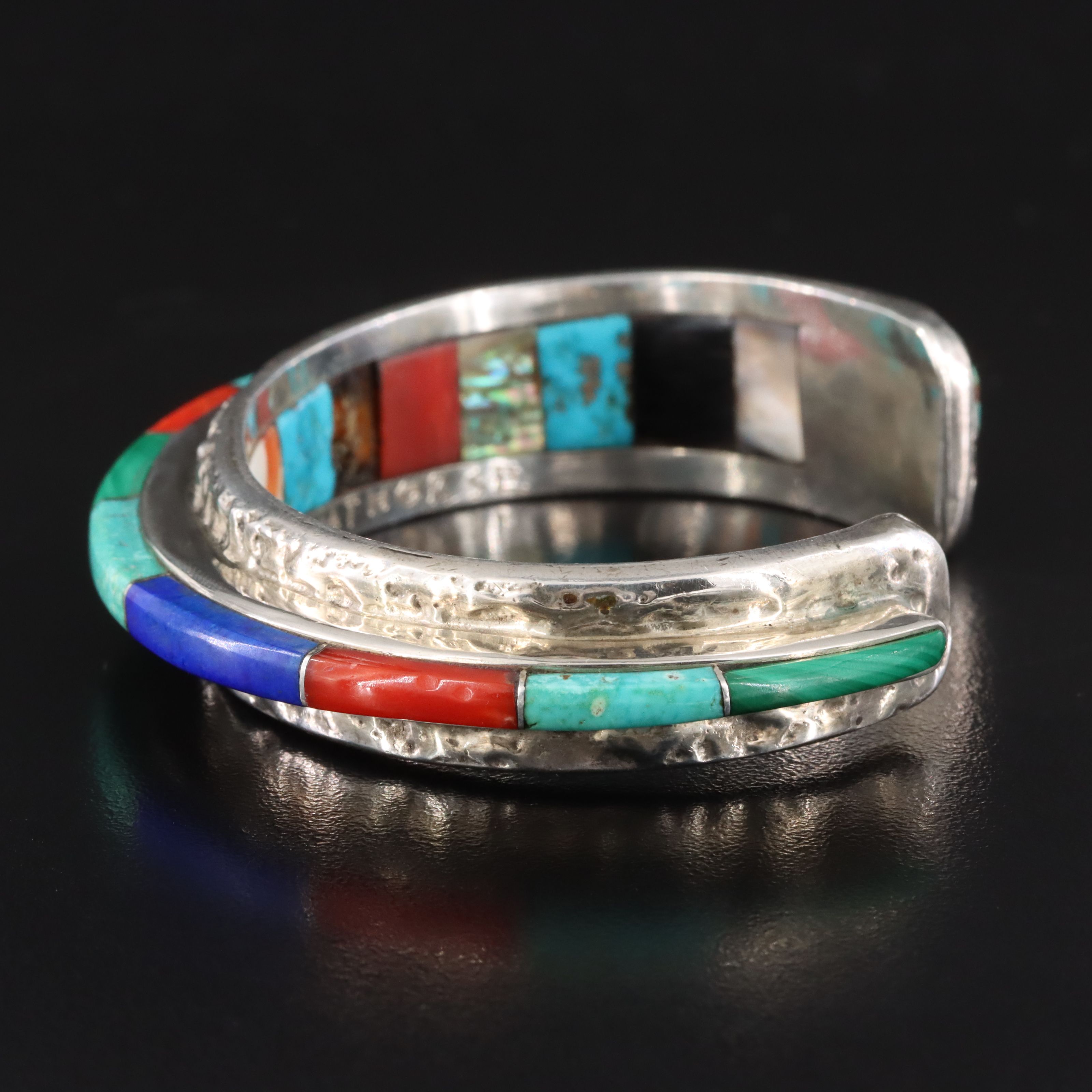 Ben Nighthorse Campbell Cheyenne Sterling Graduated Cuff Bracelet