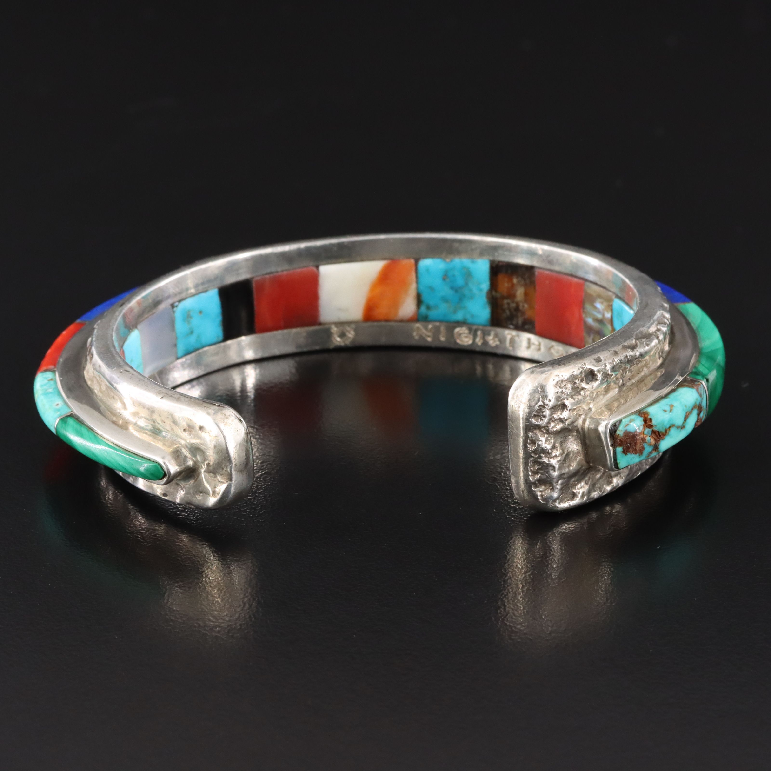 Ben Nighthorse Campbell Cheyenne Sterling Graduated Cuff Bracelet