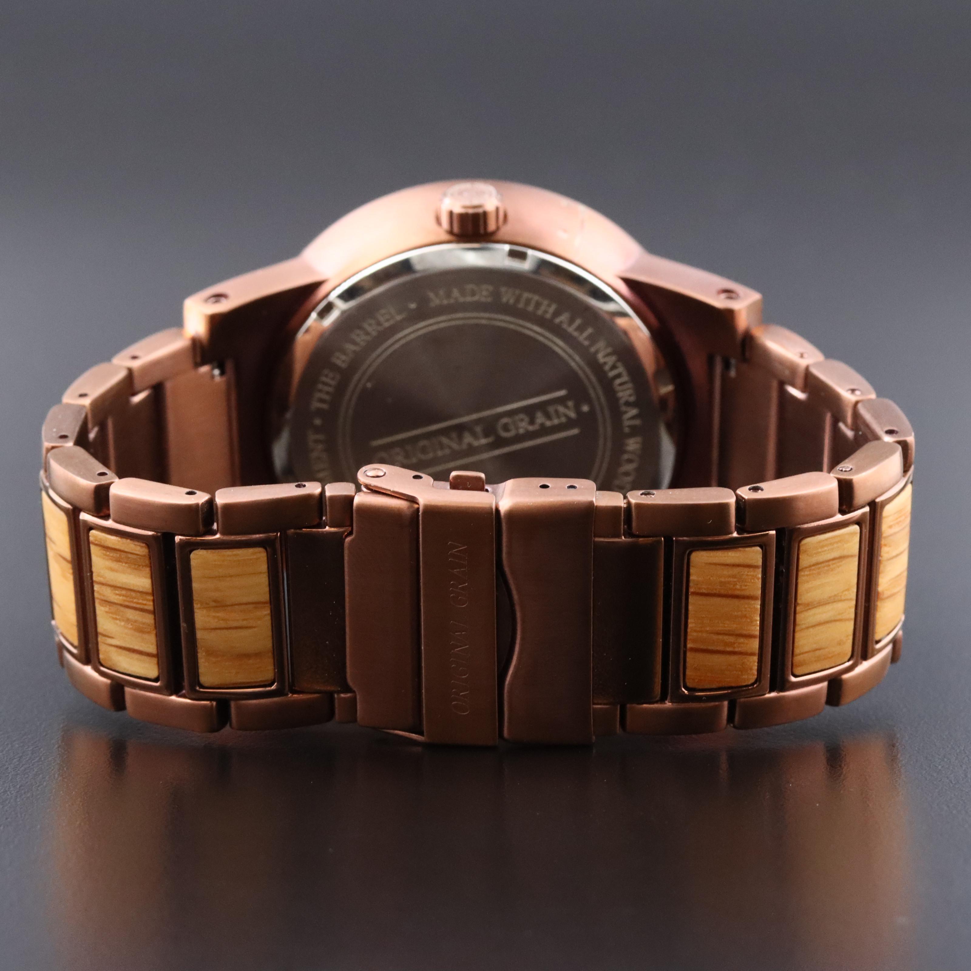 Original Grain American Oak Bourbon Barrel Wood Watch