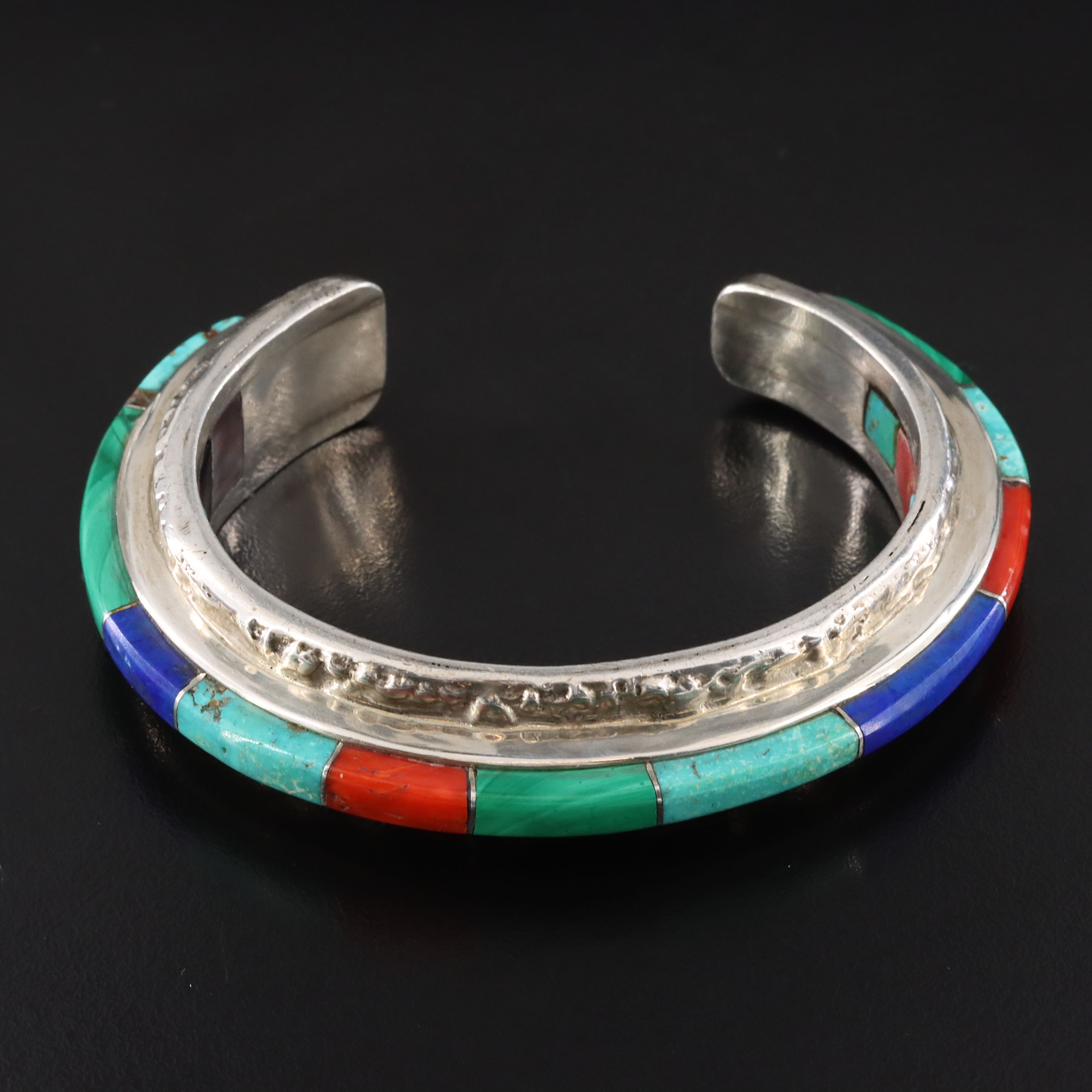 Ben Nighthorse Campbell Cheyenne Sterling Graduated Cuff Bracelet