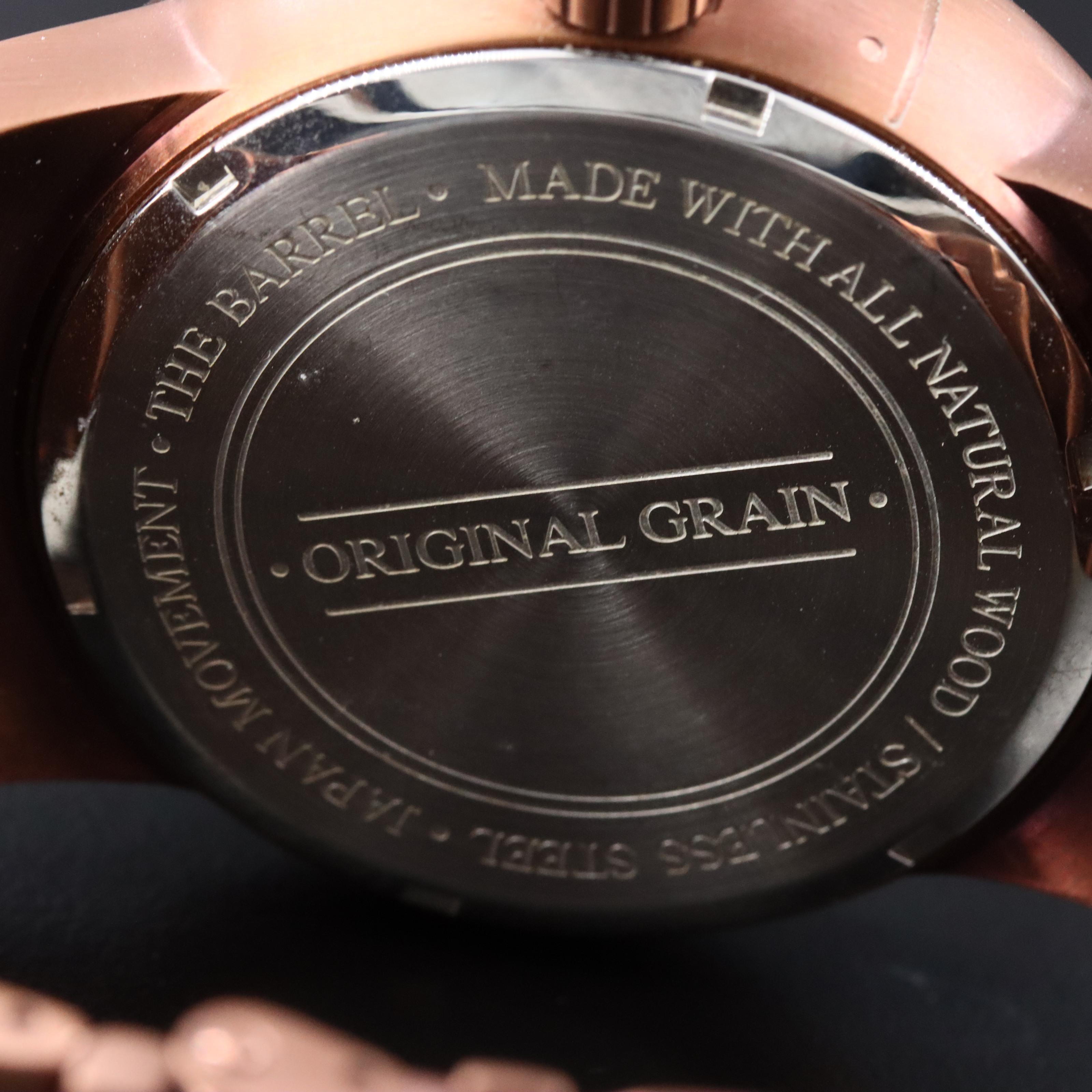 Original Grain American Oak Bourbon Barrel Wood Watch