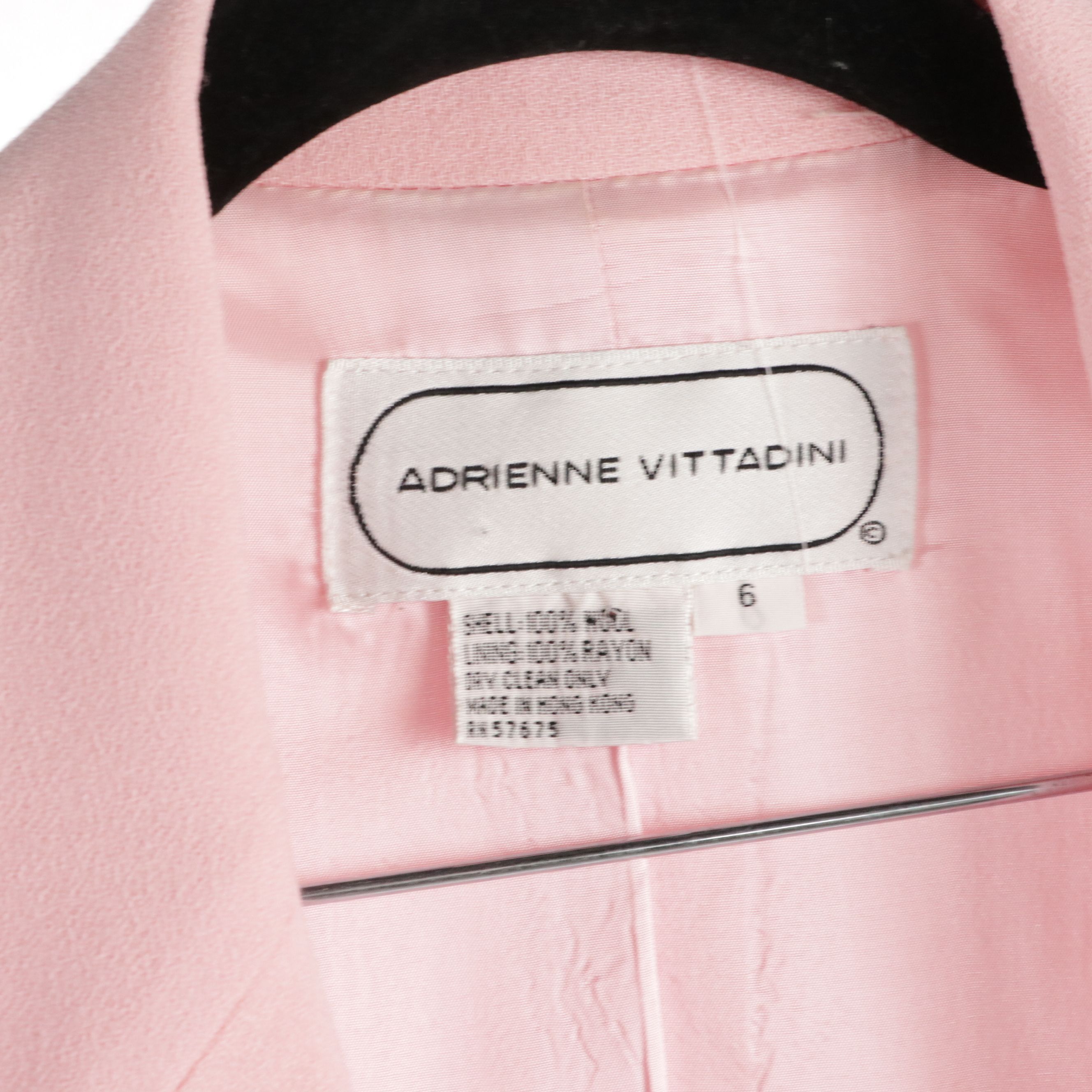 Tahari Blue Silk Sleeveless Dress & Jacket W Adrienne Vittadini Pink Wool Blazer