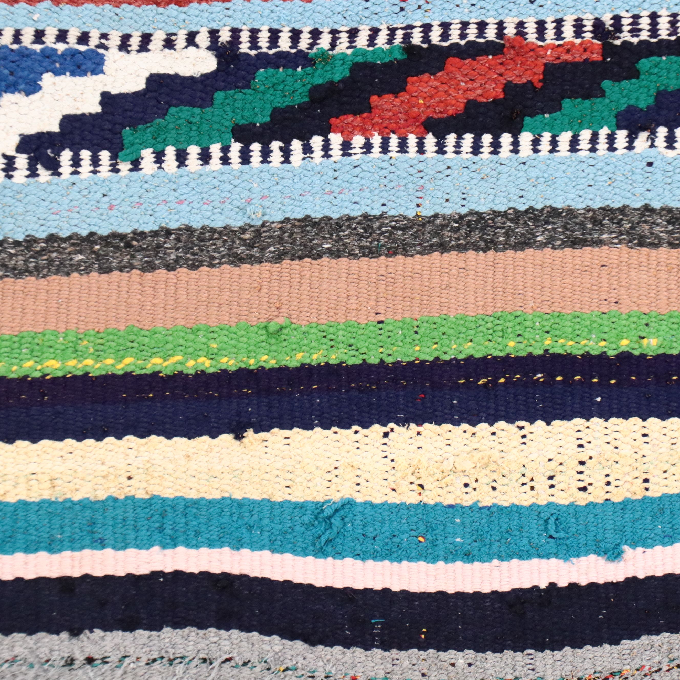 2'9 x 9'4 Handwoven Afghan Kilim Carpet Runner