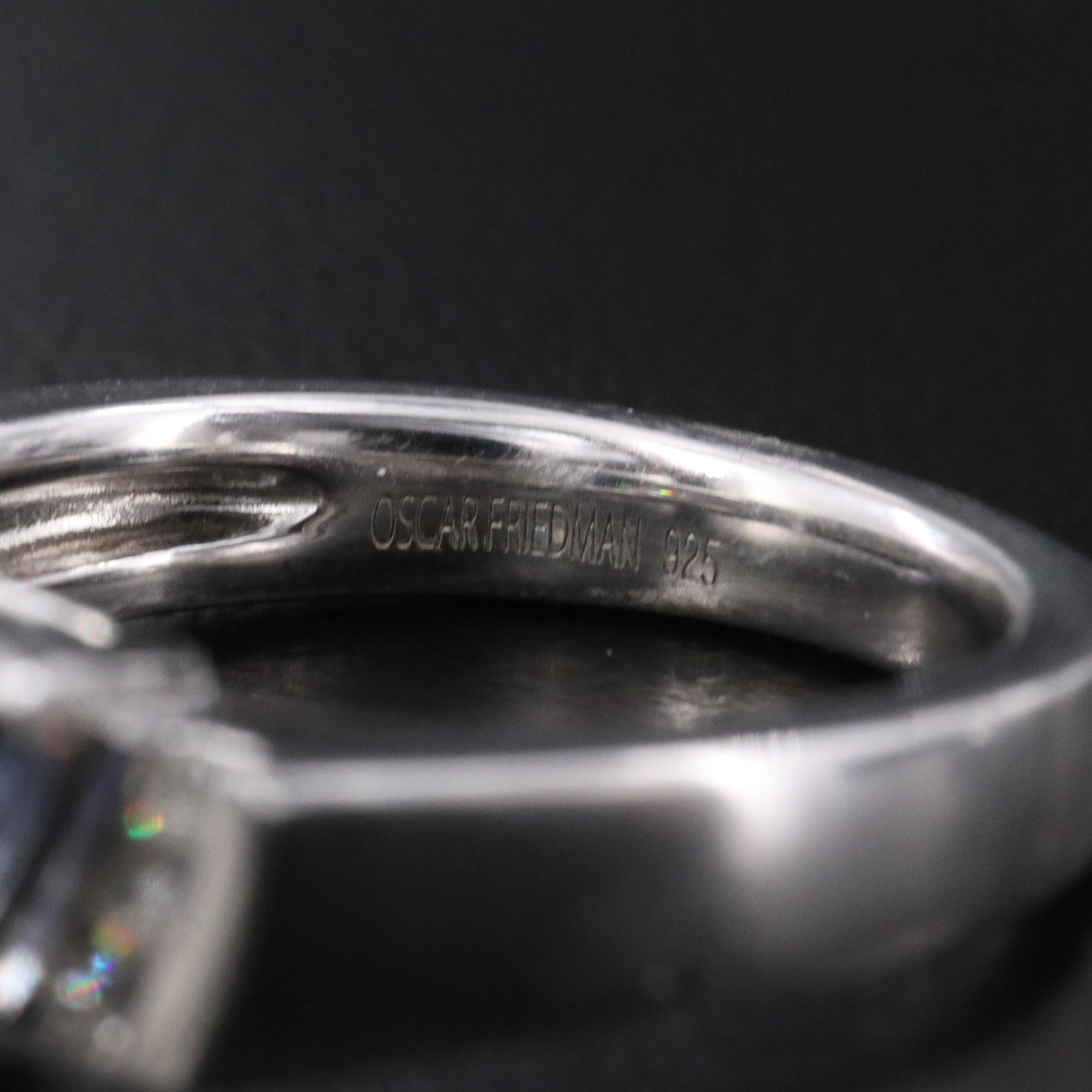 Oscar Friedman Sterling Tanzanite Ring