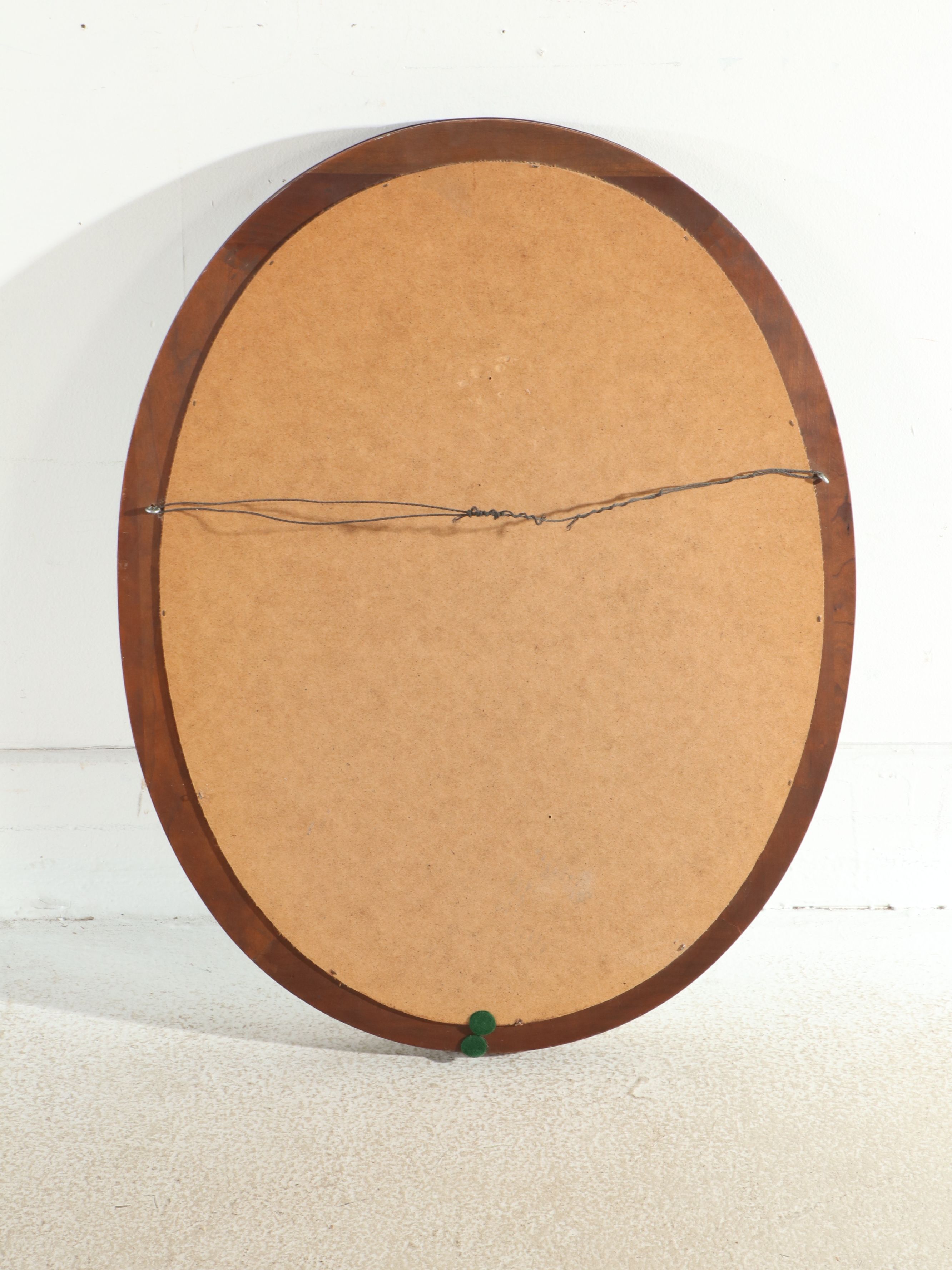 Walnut Oval Wall Mirror