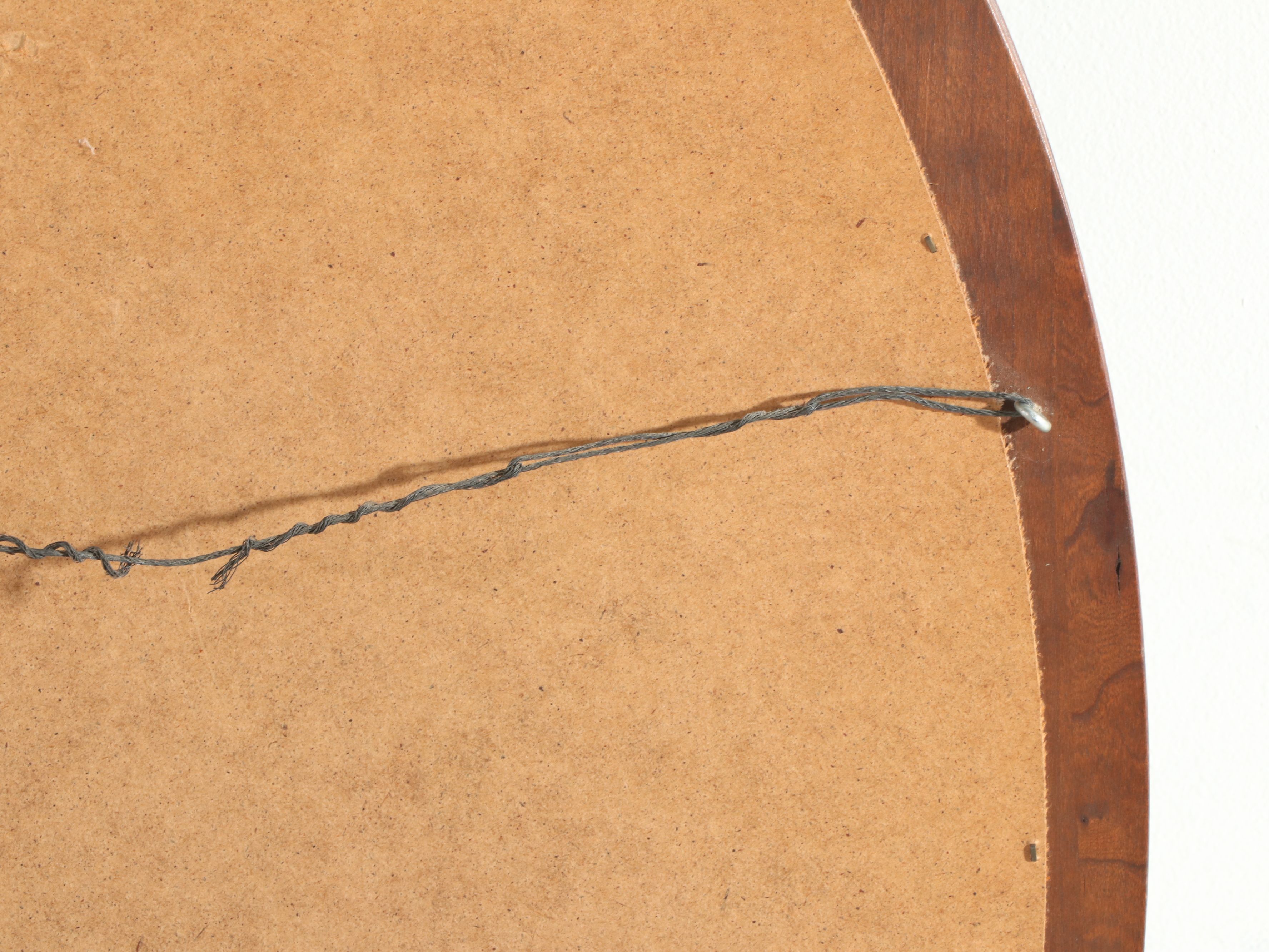 Walnut Oval Wall Mirror