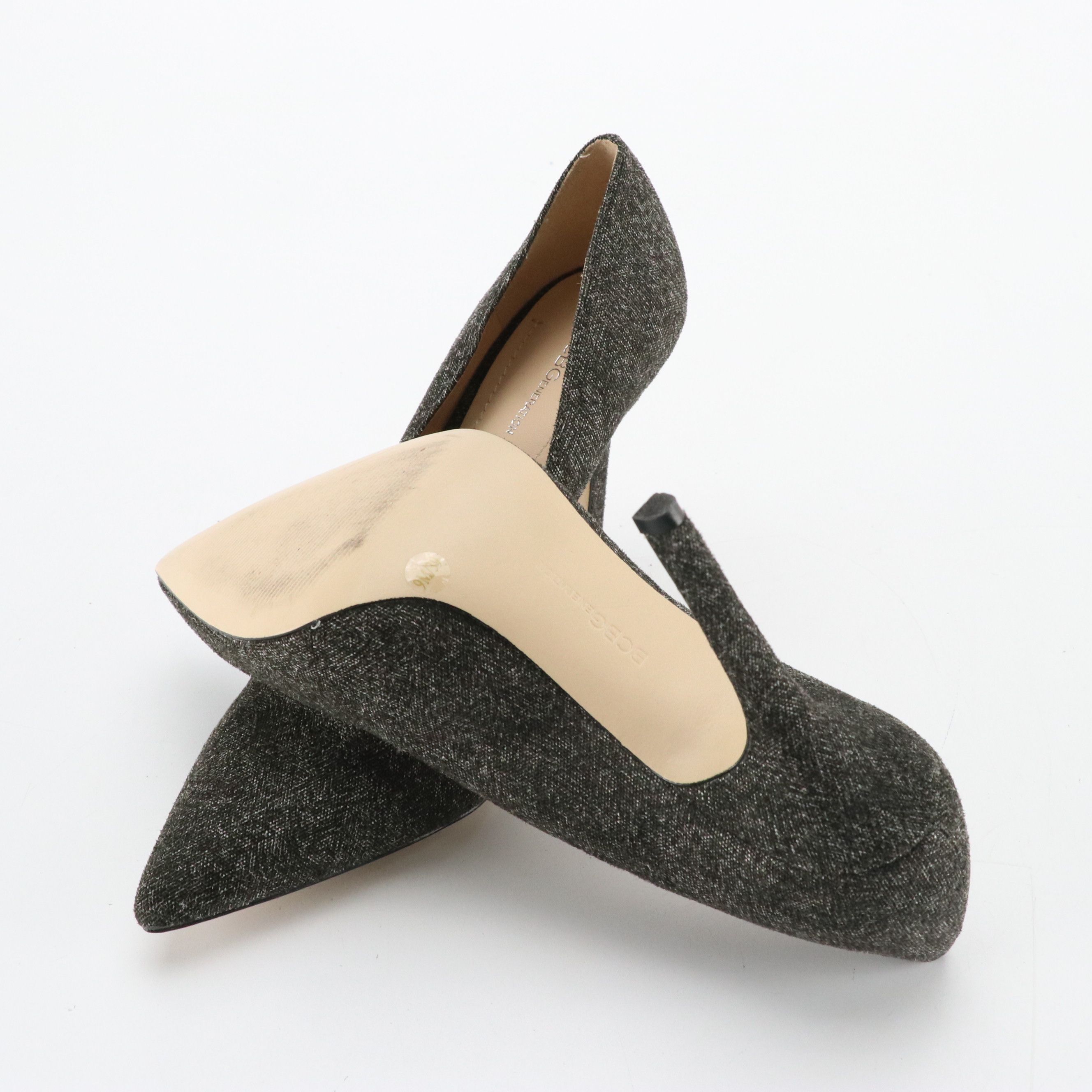 BCBGeneration "Daisy" Pointed-Toe Suit Fabric Pumps