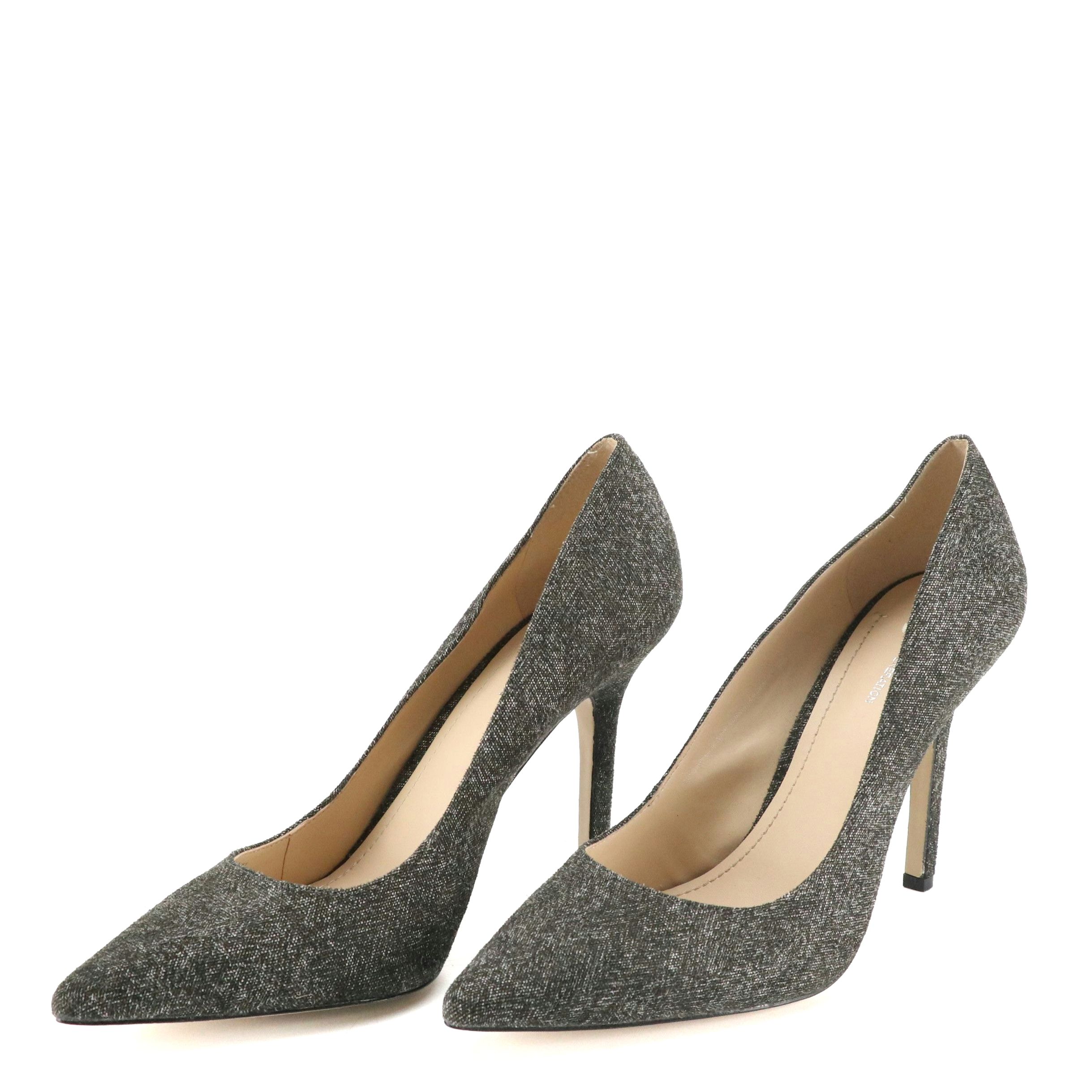 BCBGeneration "Daisy" Pointed-Toe Suit Fabric Pumps