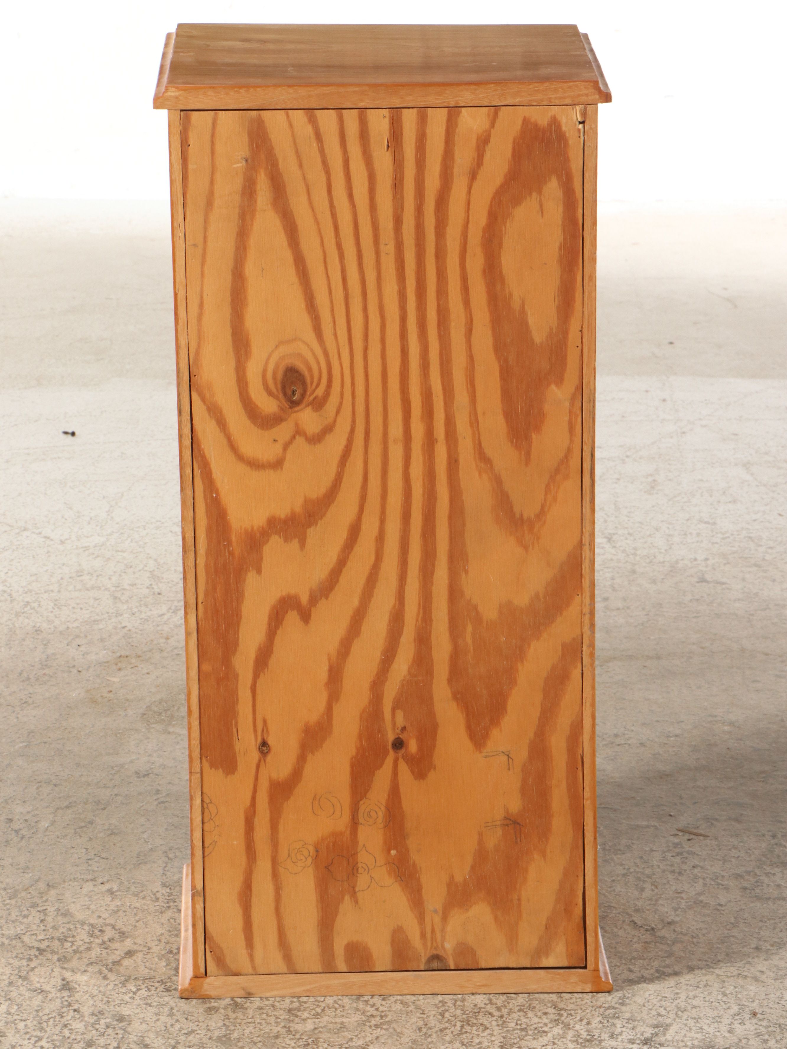 Modern Farmhouse Style Pine Small Cabinet