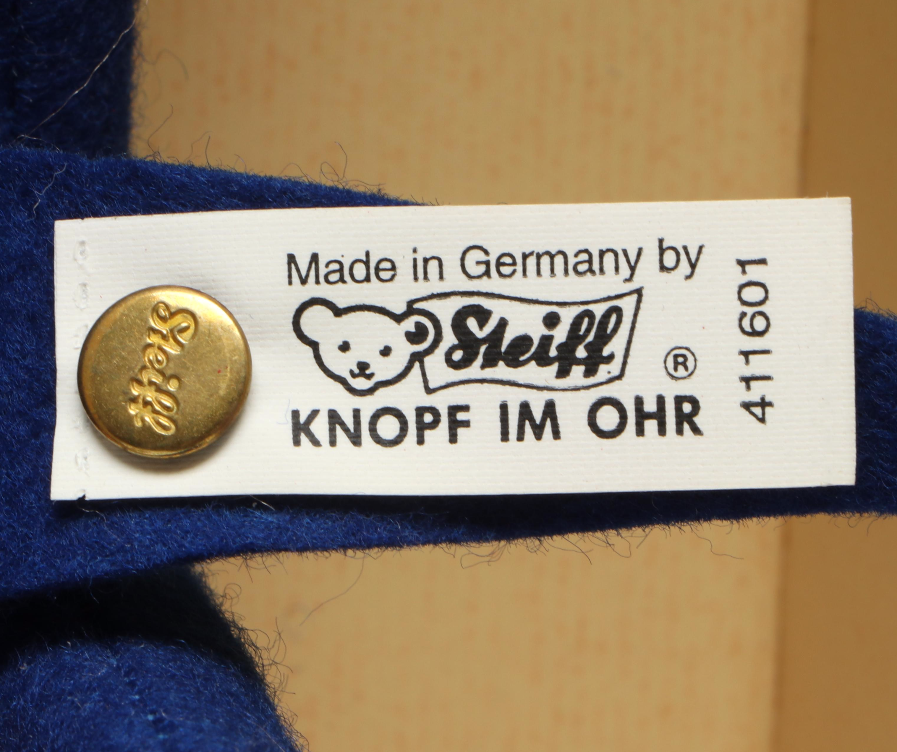 Steiff "Uncle Sam" Felt Wood Doll with Applause "Sam The Olympic Eagle" Doll