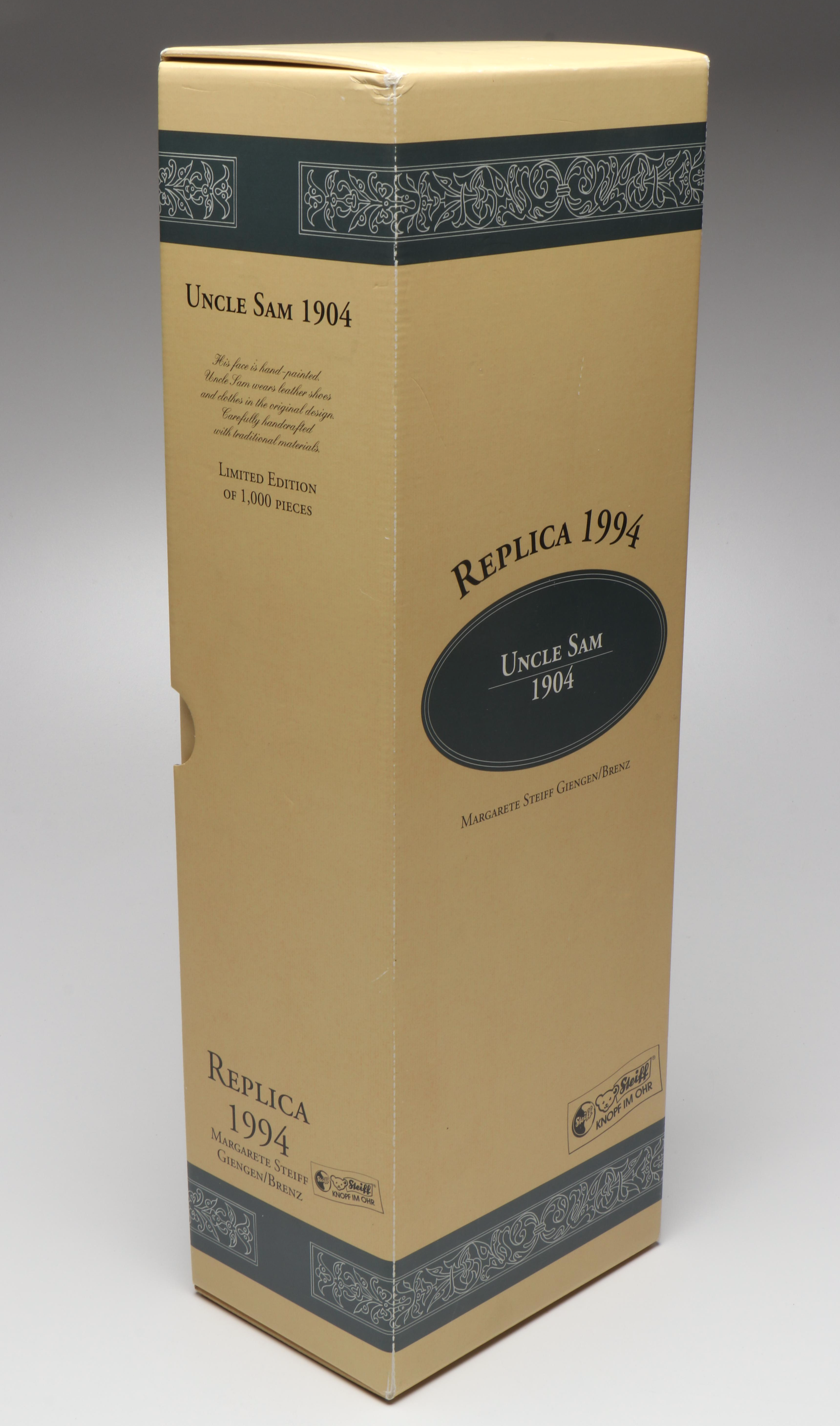 Steiff "Uncle Sam" Felt Wood Doll with Applause "Sam The Olympic Eagle" Doll