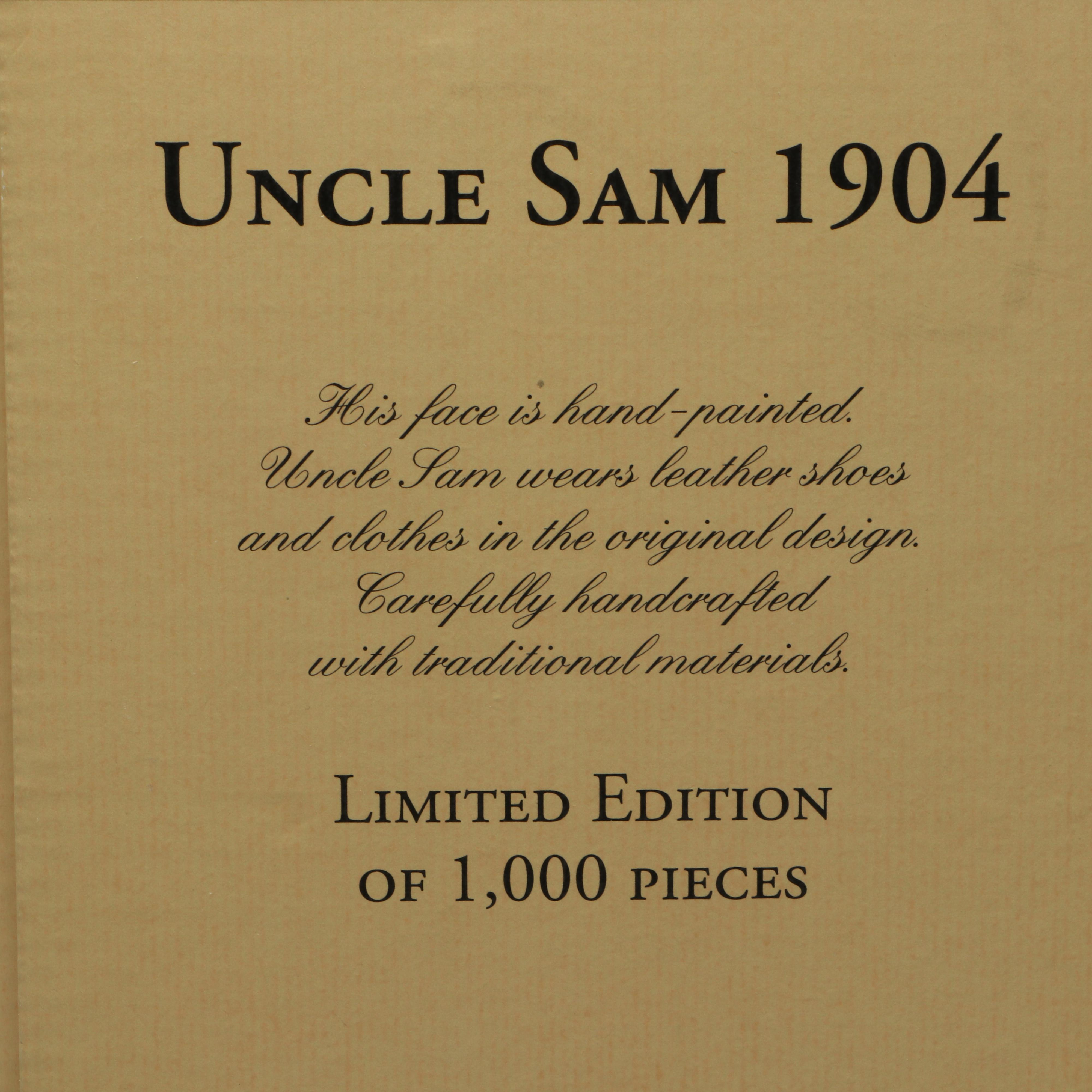 Steiff "Uncle Sam" Felt Wood Doll with Applause "Sam The Olympic Eagle" Doll