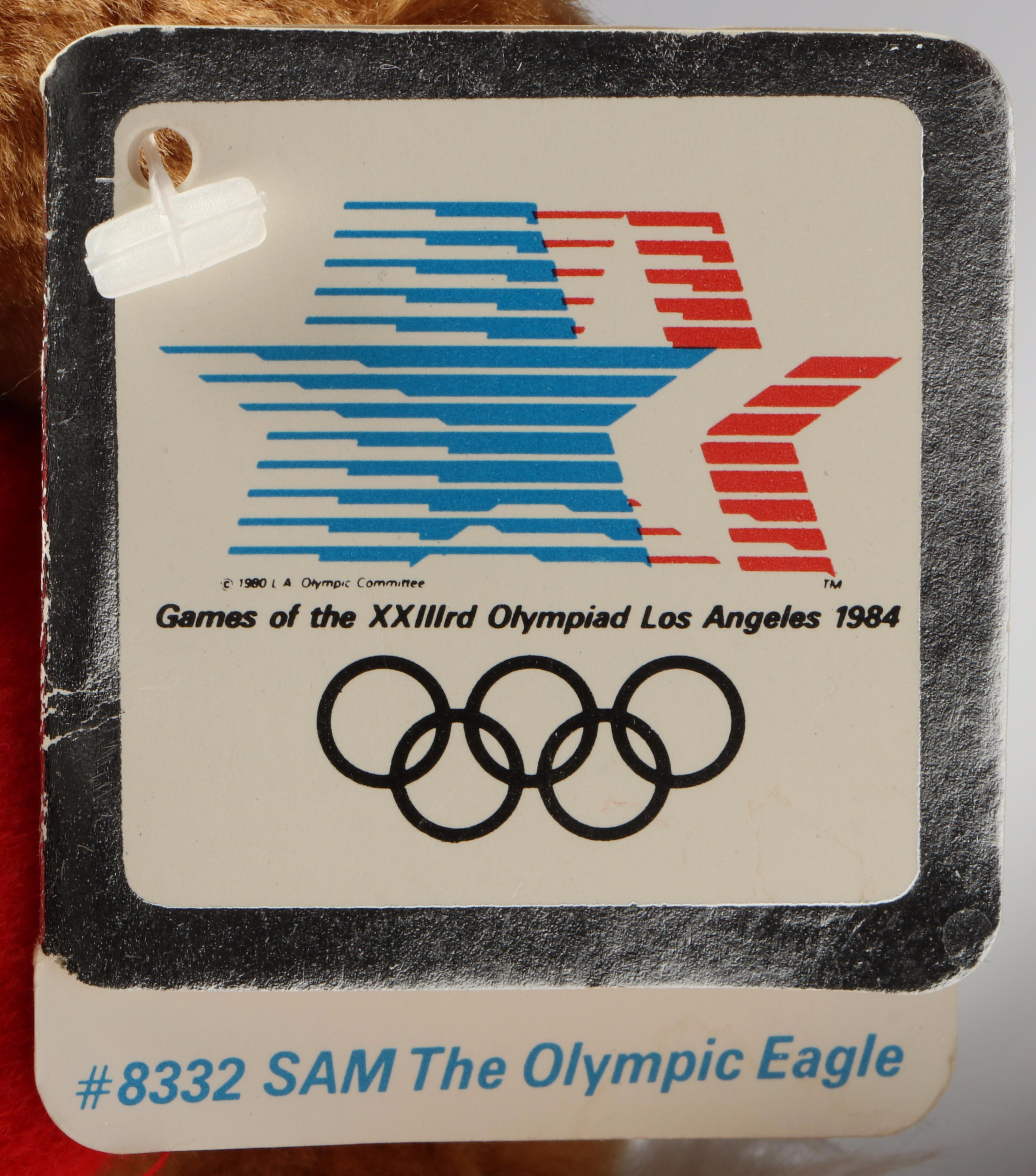 Steiff "Uncle Sam" Felt Wood Doll with Applause "Sam The Olympic Eagle" Doll