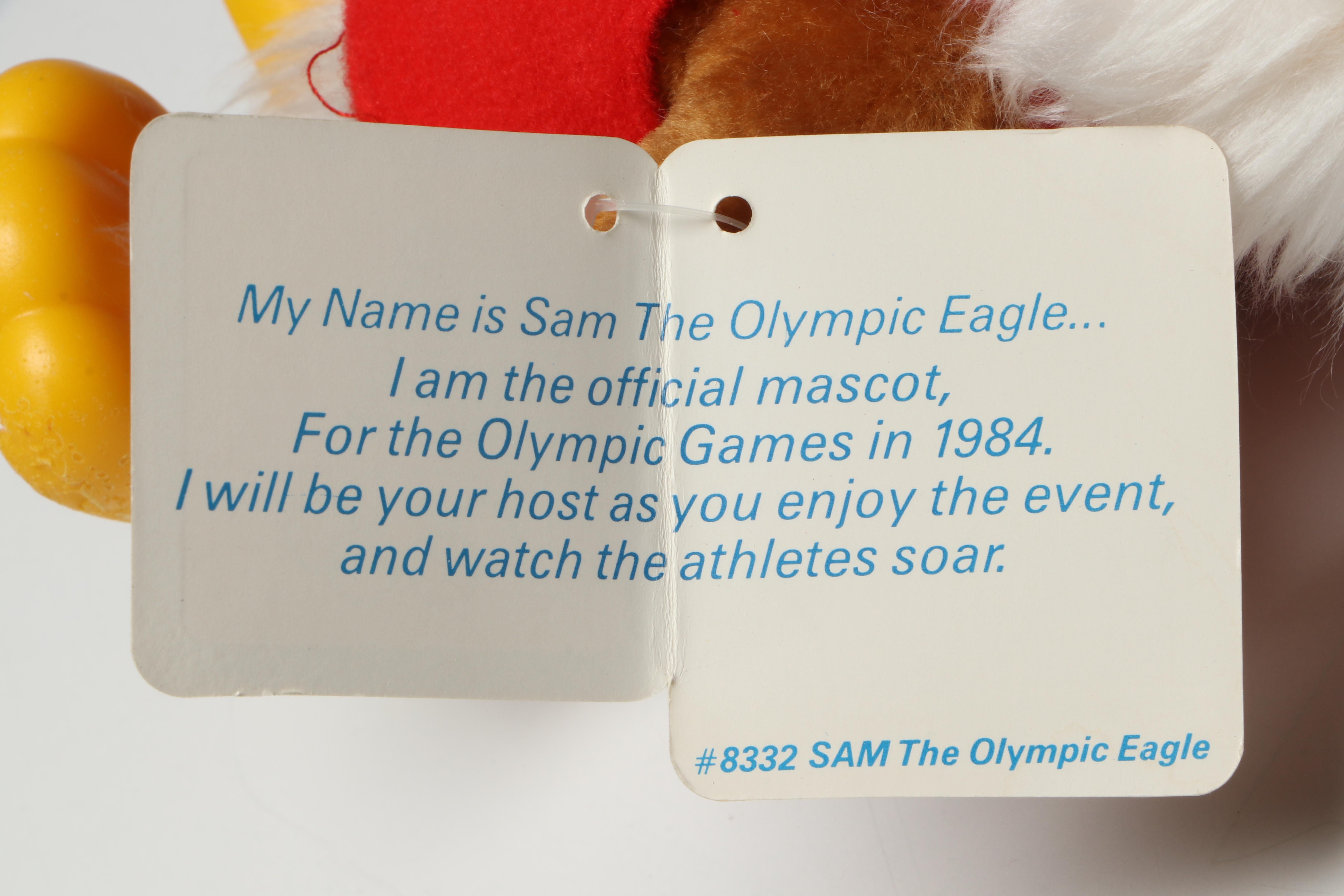 Steiff "Uncle Sam" Felt Wood Doll with Applause "Sam The Olympic Eagle" Doll
