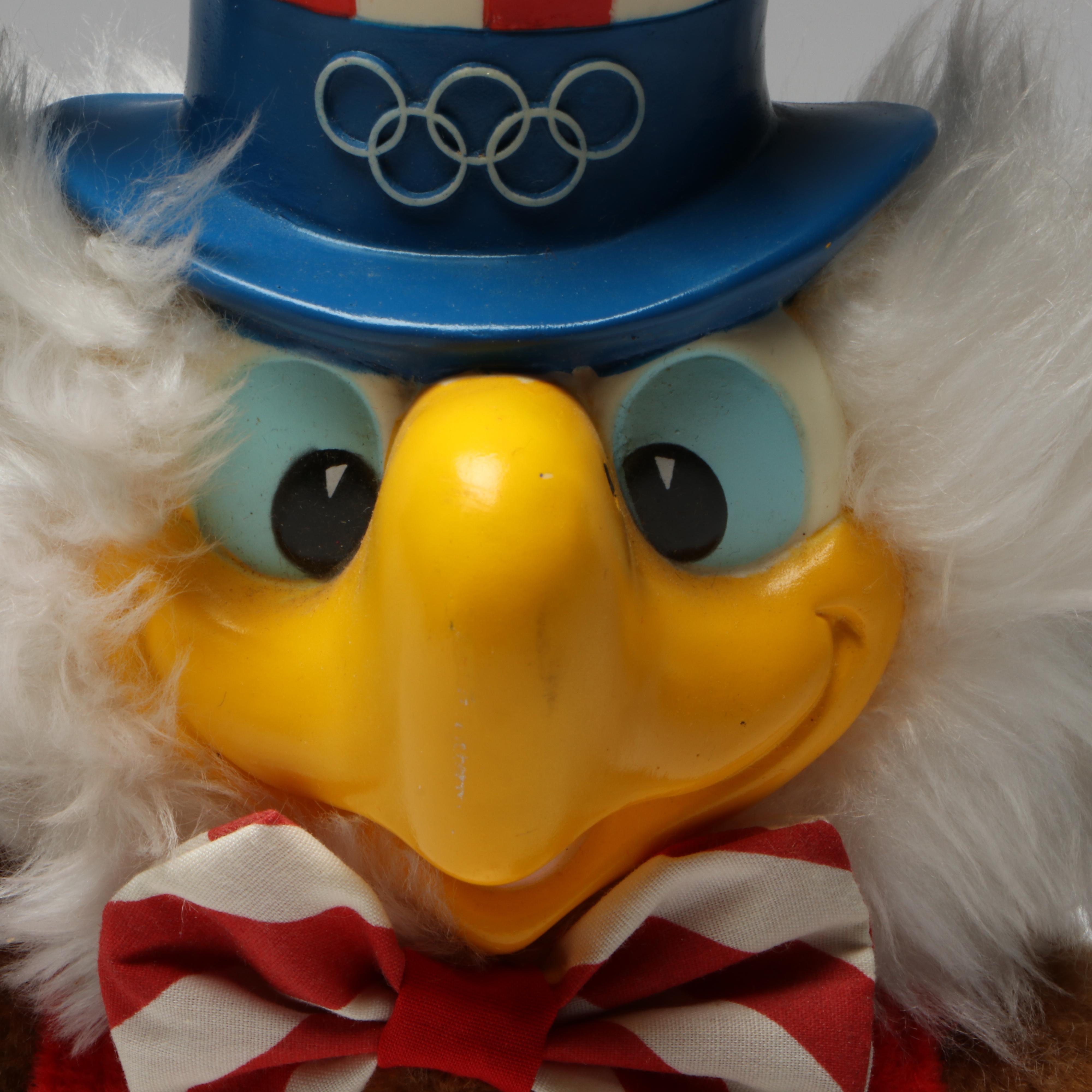 Steiff "Uncle Sam" Felt Wood Doll with Applause "Sam The Olympic Eagle" Doll