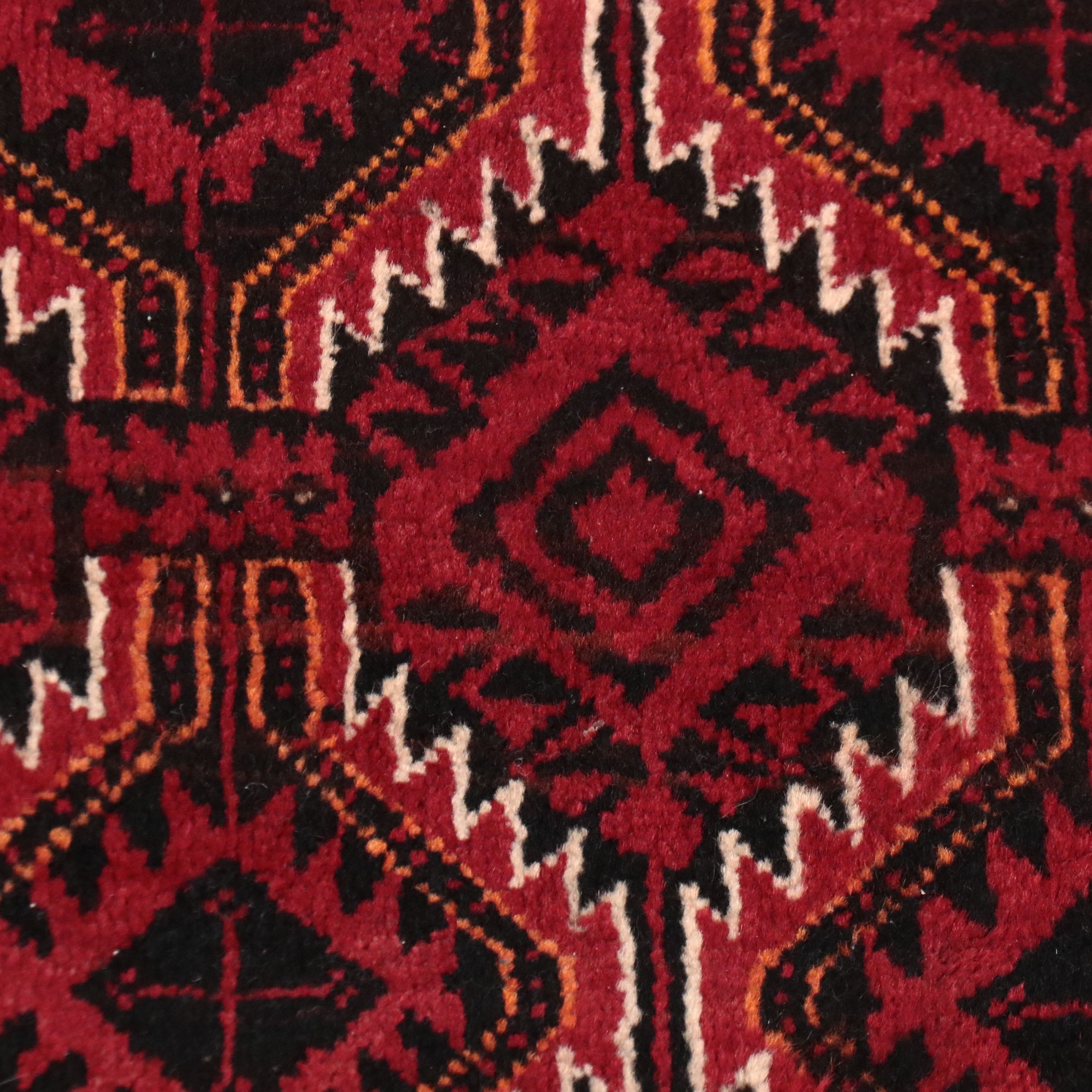 2'9 x 5'10 Hand-Knotted Afghan Baluch Accent Rug