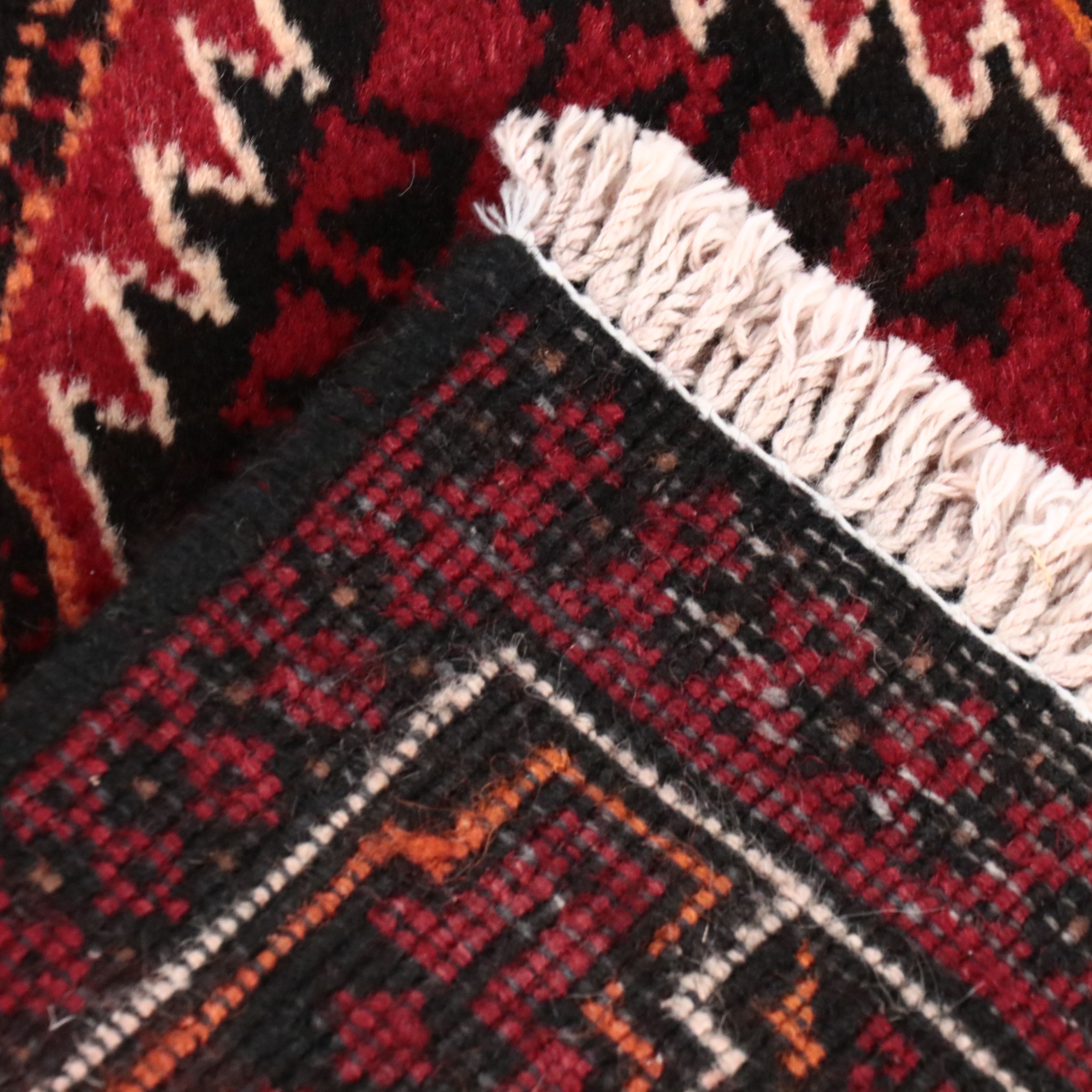 2'9 x 5'10 Hand-Knotted Afghan Baluch Accent Rug