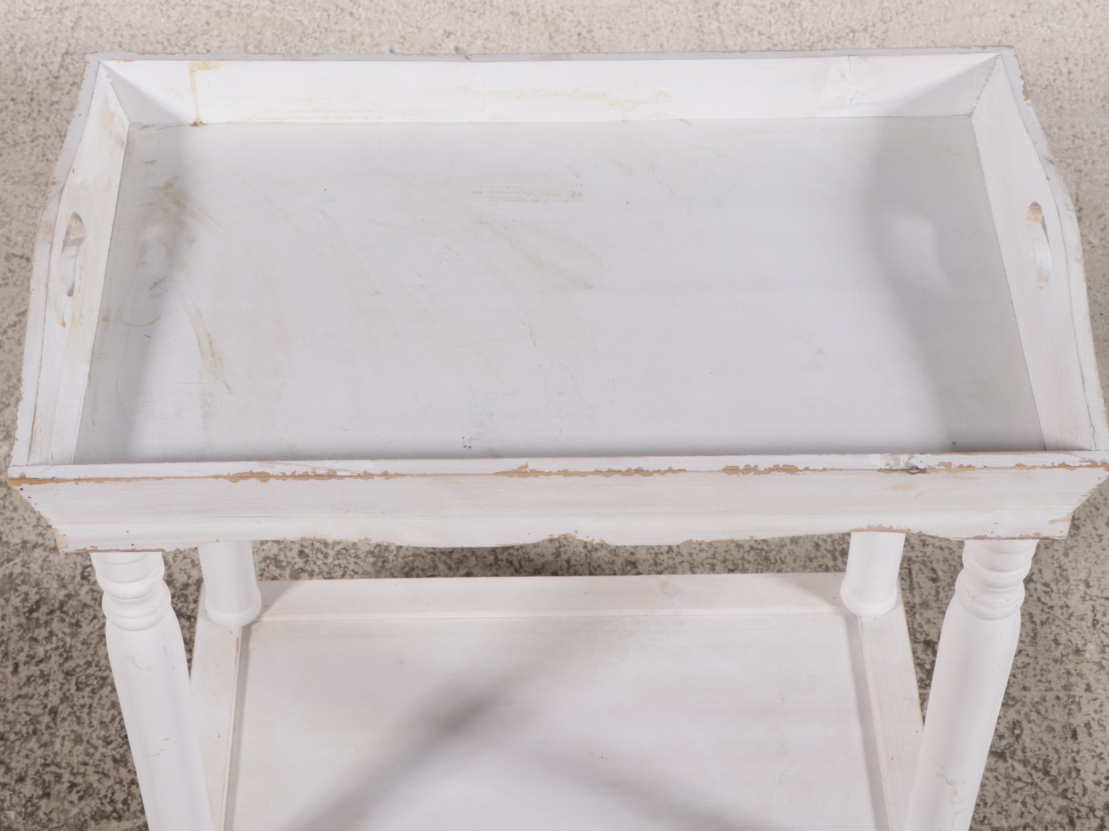 Victorian Style Painted Wood Tray Table