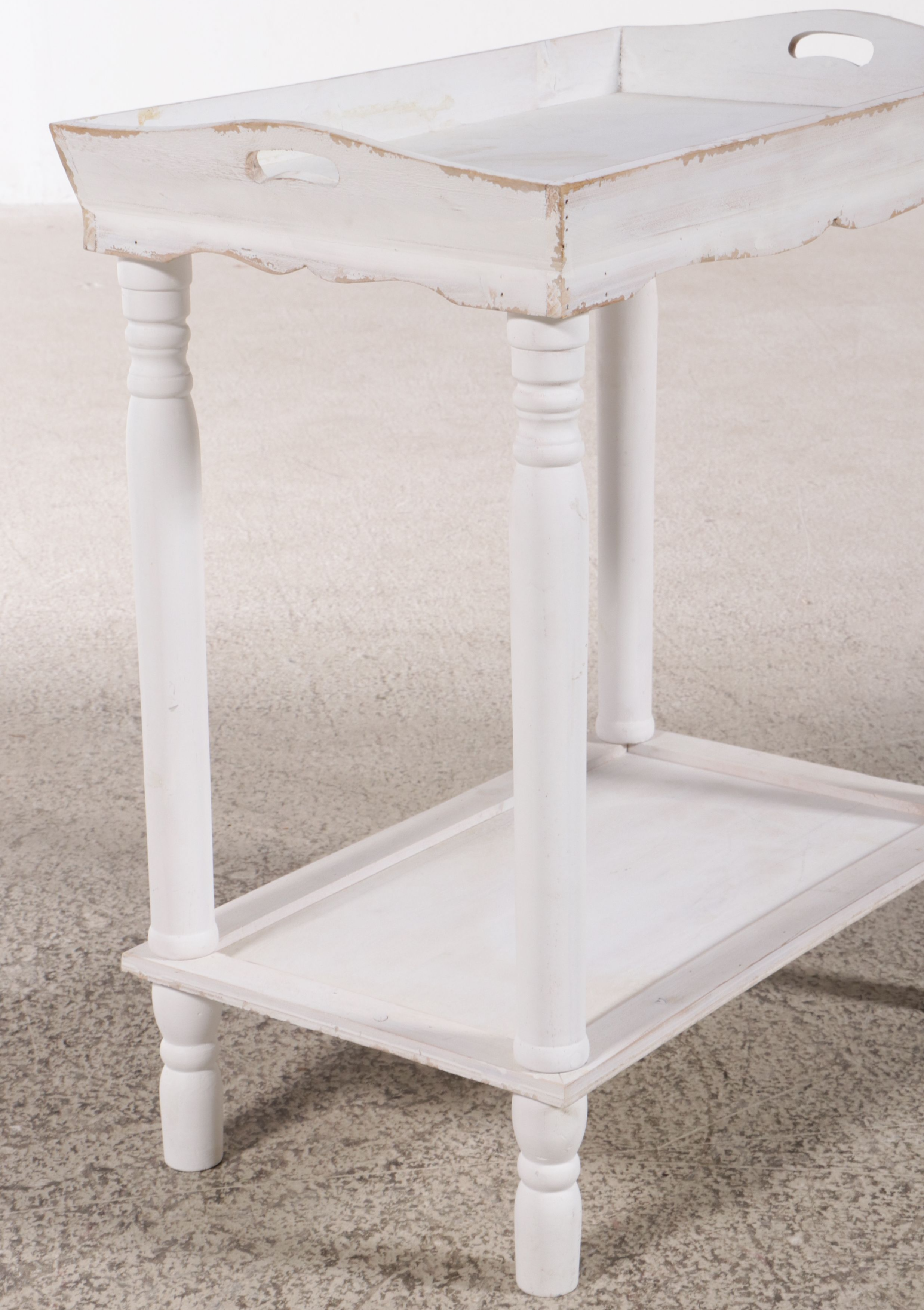 Victorian Style Painted Wood Tray Table