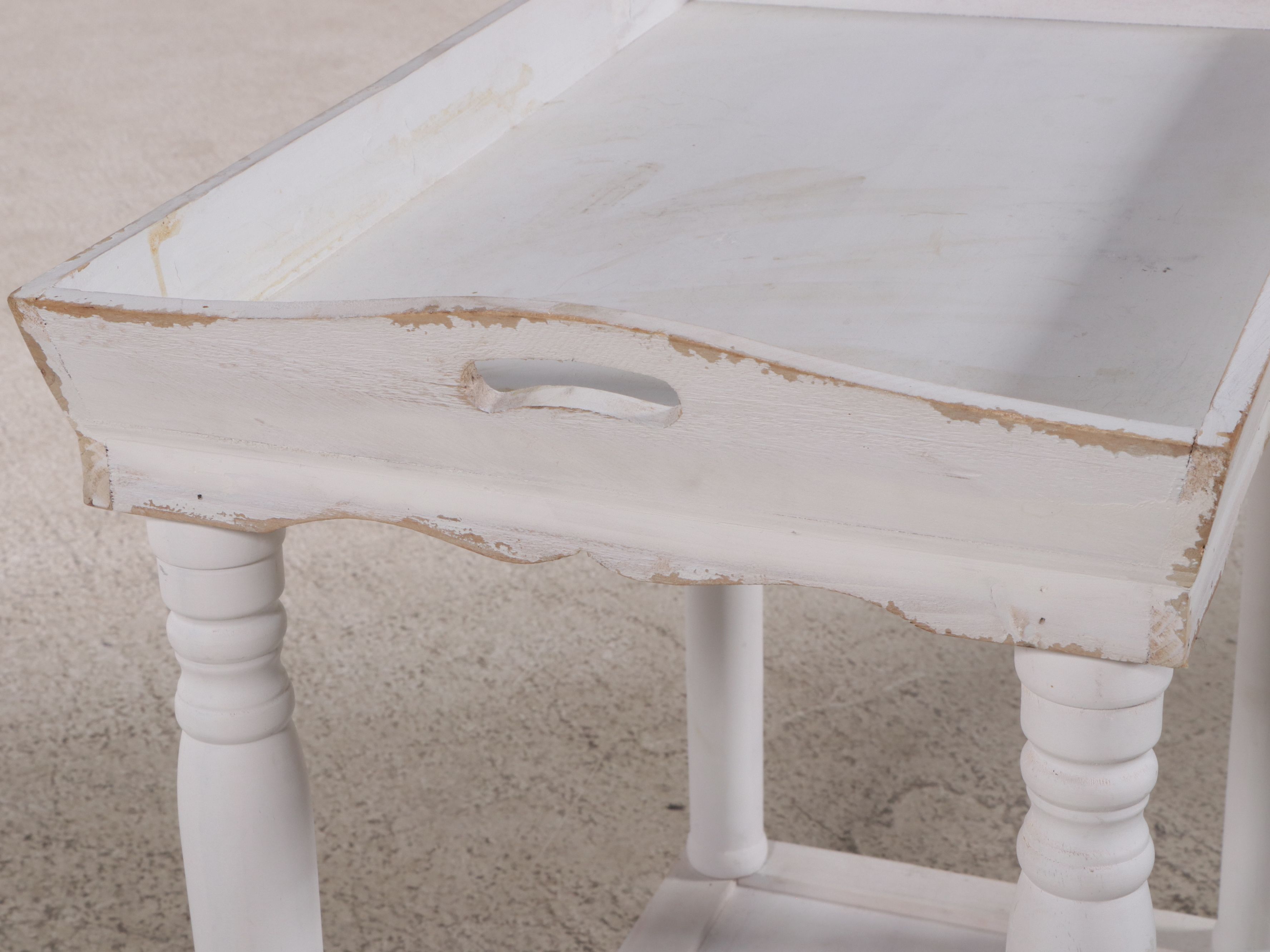 Victorian Style Painted Wood Tray Table