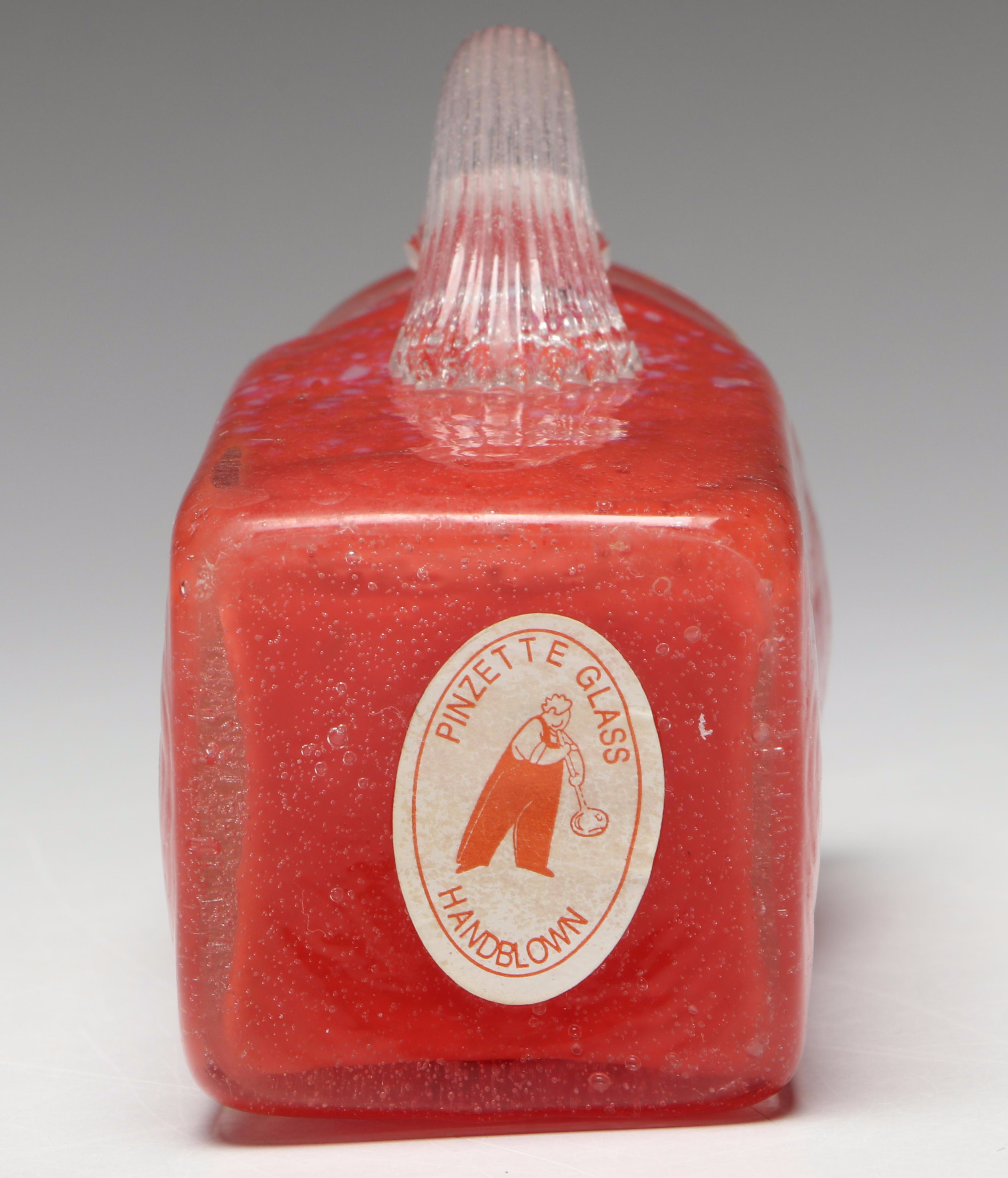 De Simone Italian Ceramic and Pinzette Art Glass Pitchers, Mid to Late 20th C.