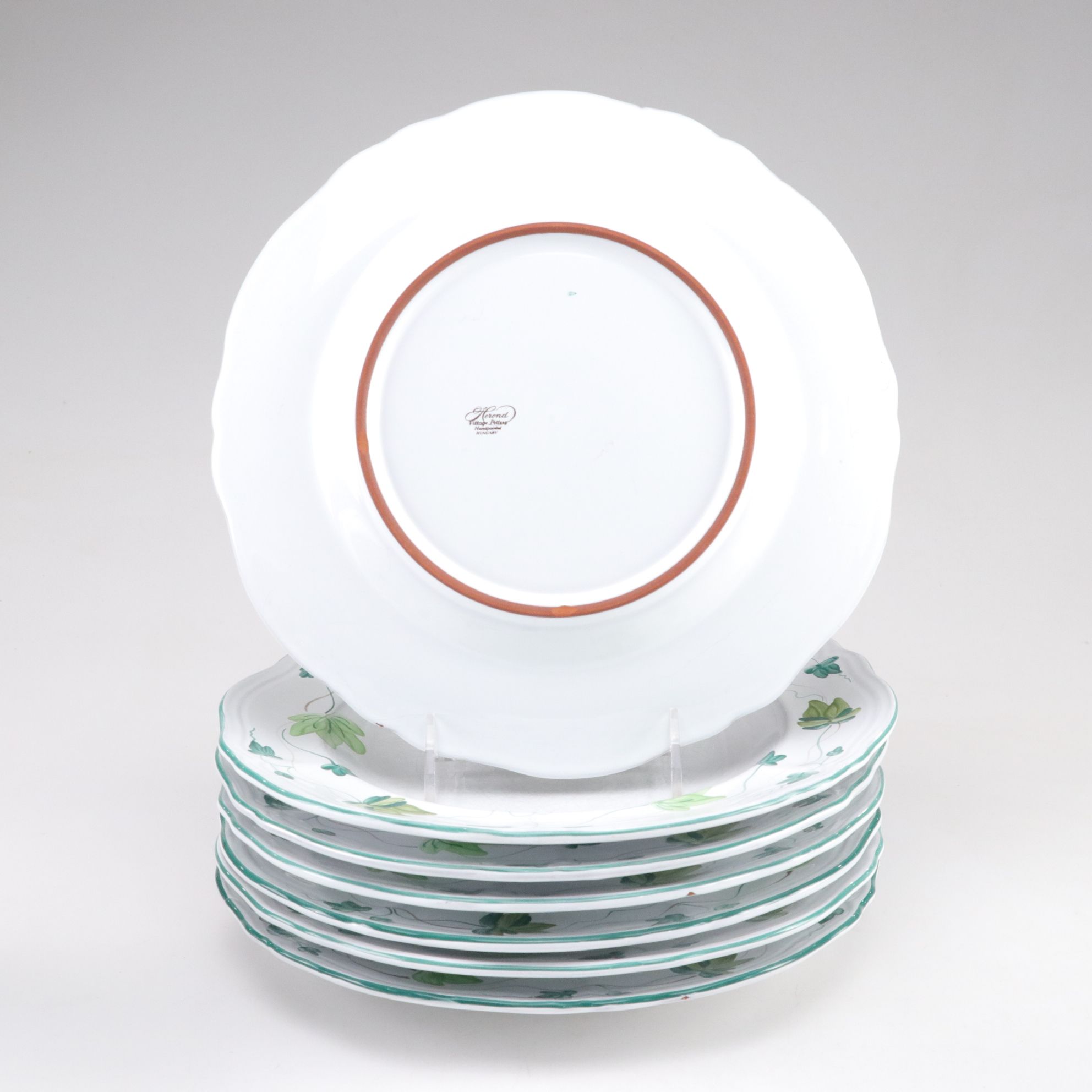 Herend Hand-Painted Leaf and Vine Dinnerware